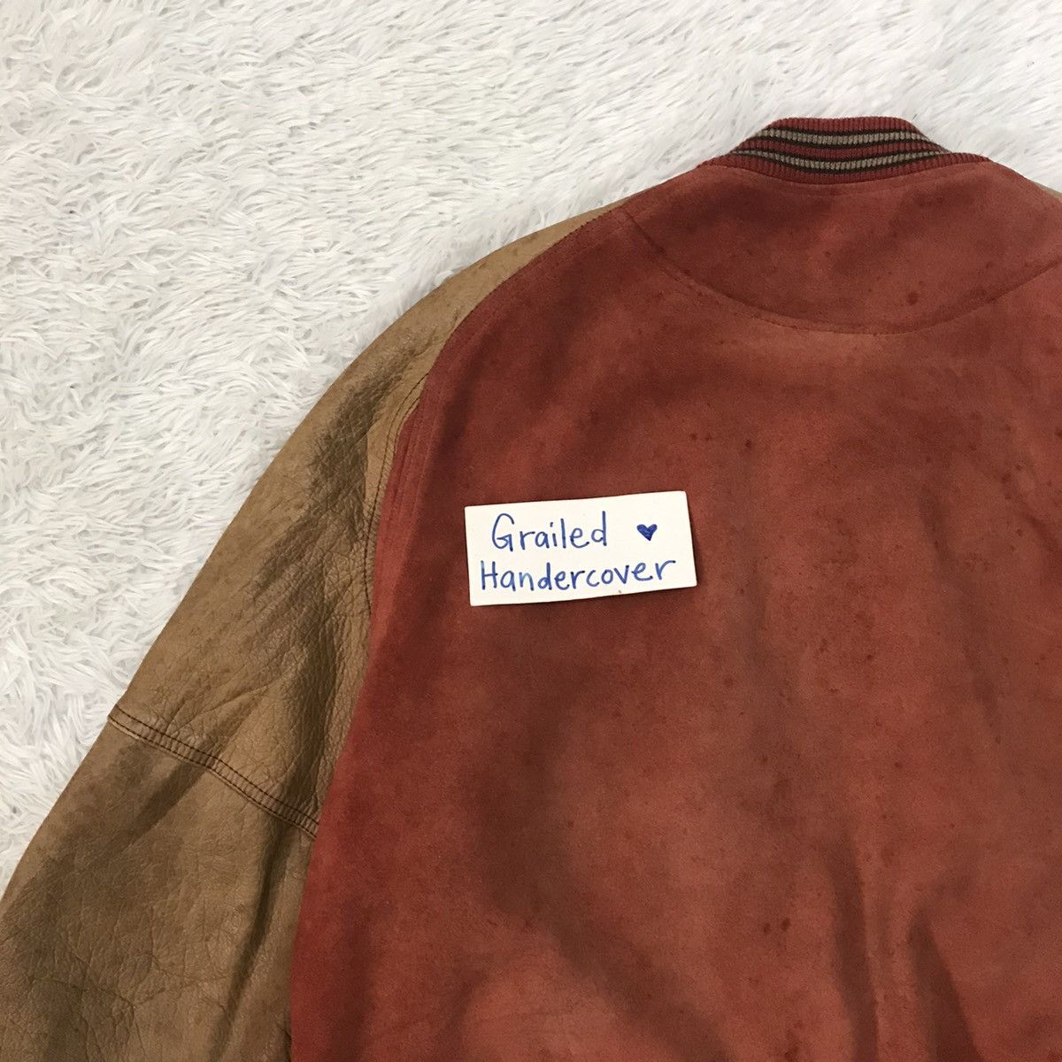 Leather Vtg Flandre Cowhide Leather Varsity Jacket Size US M / EU 48-50 / 2 - 7 Thumbnail