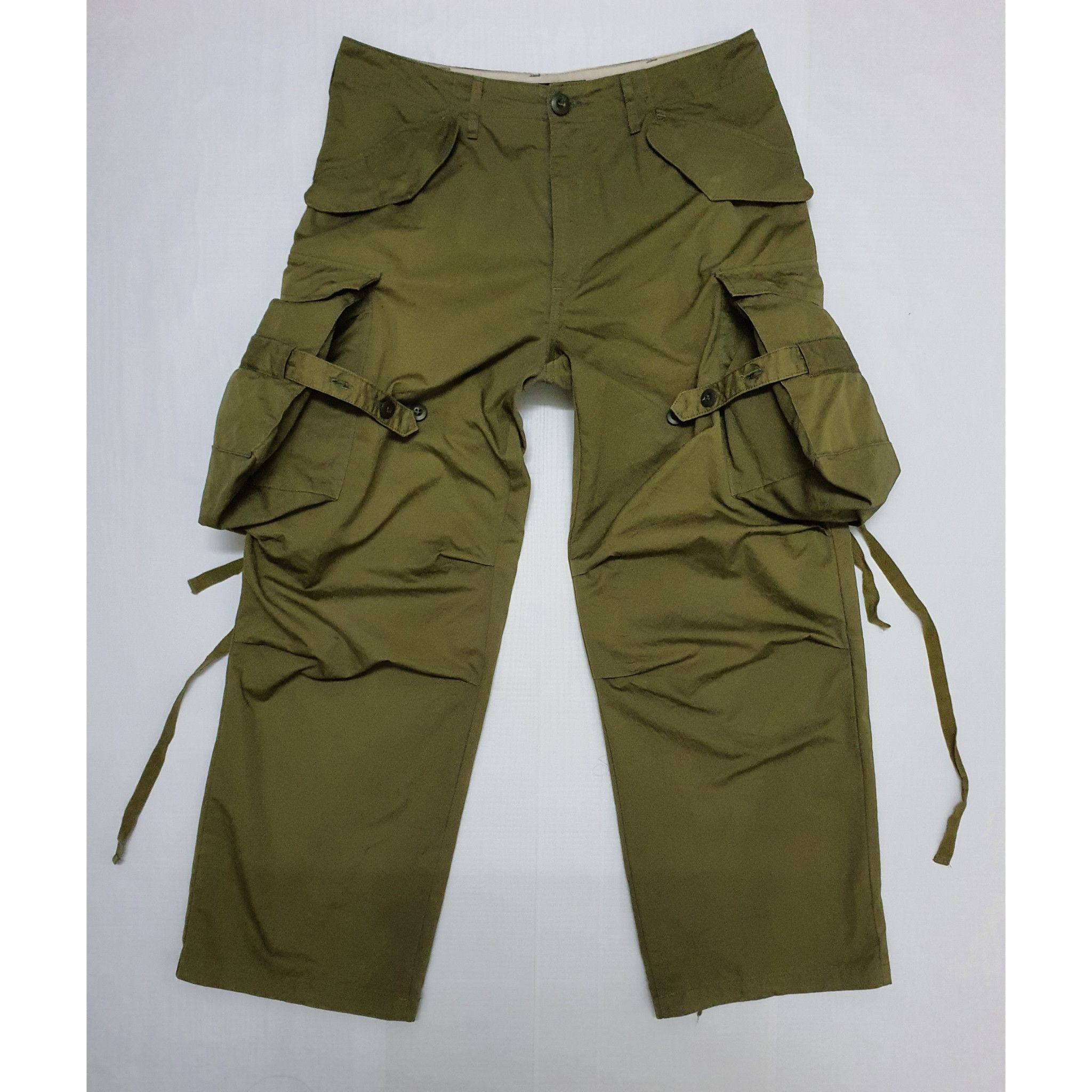 Japanese Brand Waist 31" TALKING ABOUT THE ABSTRACTION Green Cargo Pants. Size US 31 - 1 Thumbnail