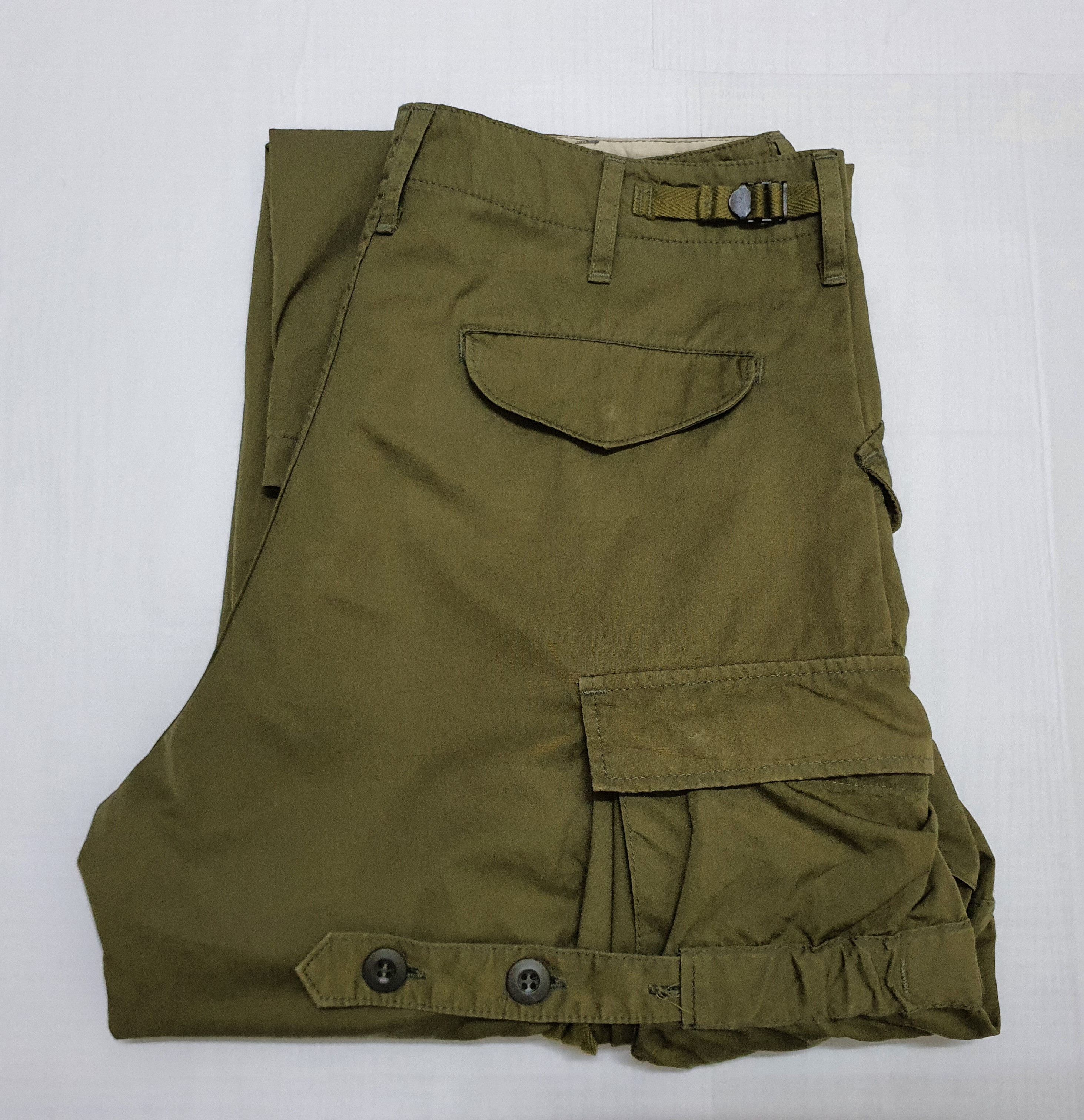 Japanese Brand Waist 31" TALKING ABOUT THE ABSTRACTION Green Cargo Pants. Size US 31 - 19 Thumbnail