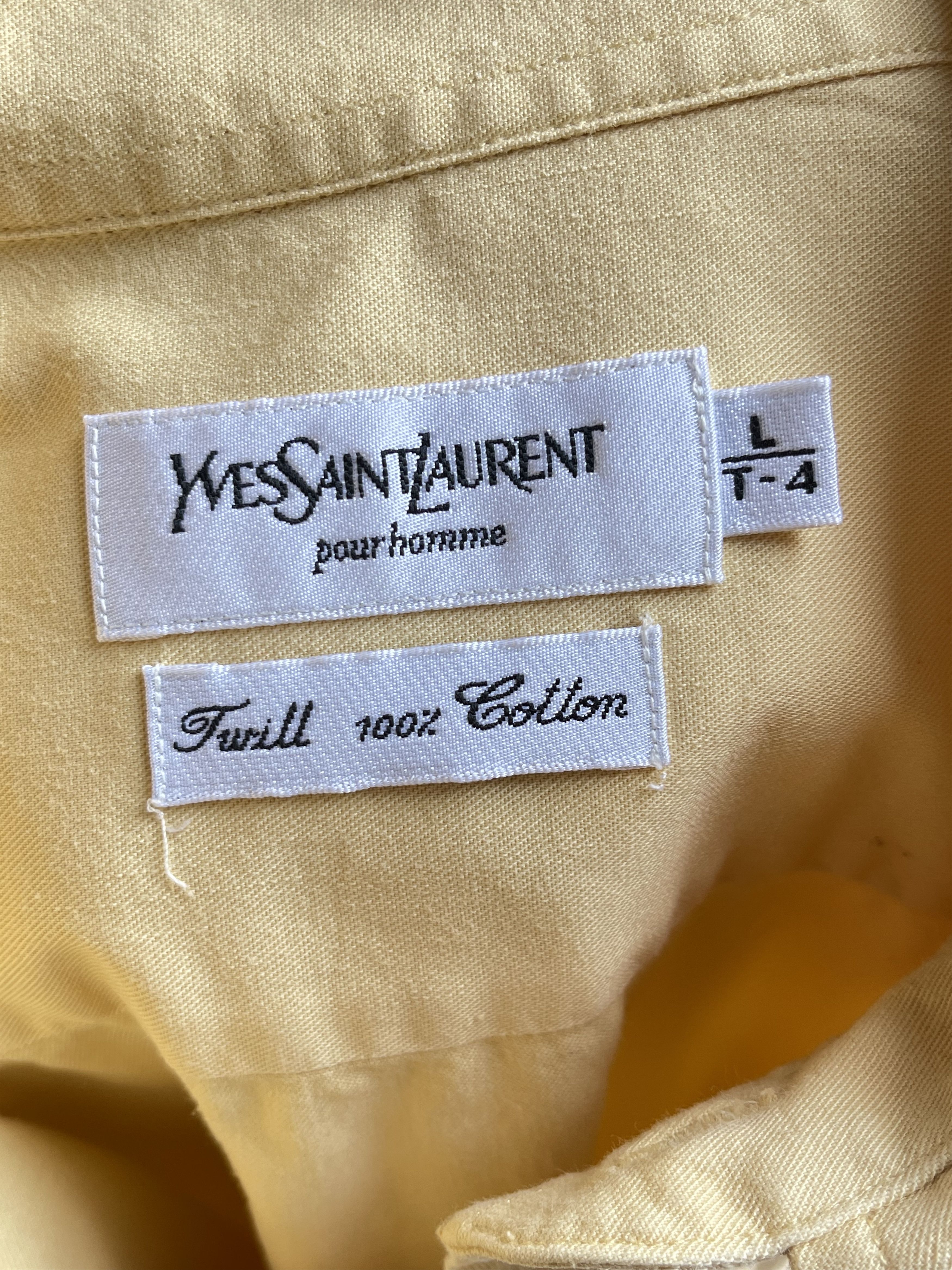 Yves Saint Laurent 🔥 yellow shirt YSL yves Saint Laurent size xL cotton Size US XL / EU 56 / 4 - 4 Thumbnail