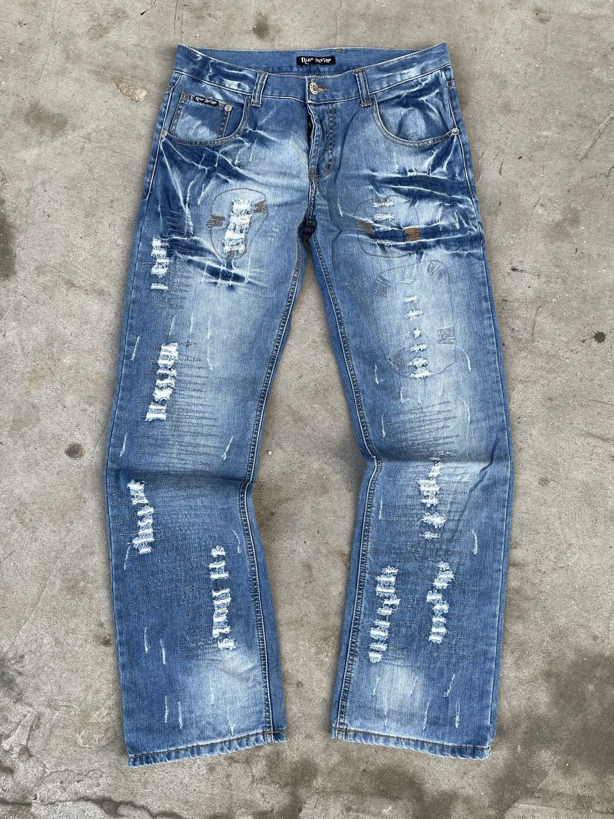 Japanese Brand × Vintage Vintage Japanese brand jeans cargo pants blue denim Size US 32 / EU 48 - 3 Thumbnail