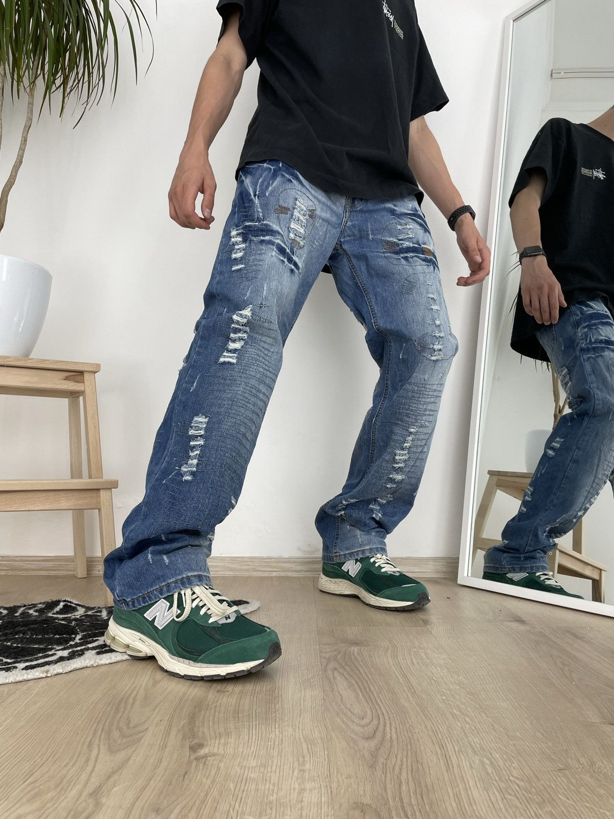 Japanese Brand × Vintage Vintage Japanese brand jeans cargo pants blue denim Size US 32 / EU 48 - 10 Thumbnail