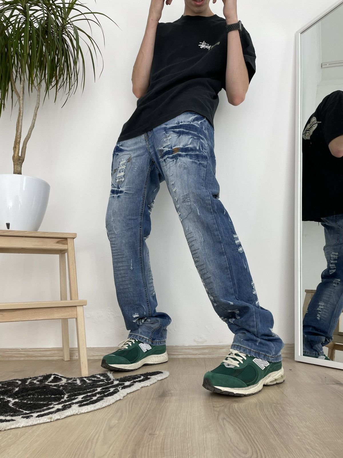 Japanese Brand × Vintage Vintage Japanese brand jeans cargo pants blue denim Size US 32 / EU 48 - 11 Thumbnail