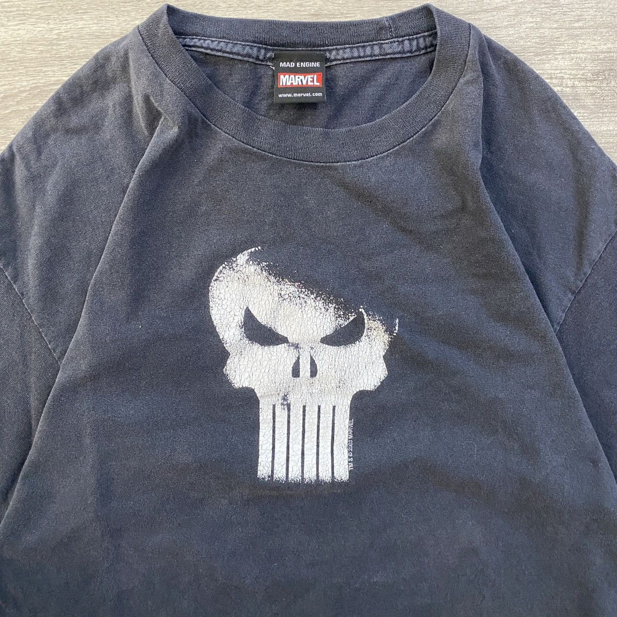 Marvel Comics × Vintage 2003 Marvel Mad Engine Punisher Faded Vintage T-Shirt Size US L / EU 52-54 / 3 - 2 Thumbnail