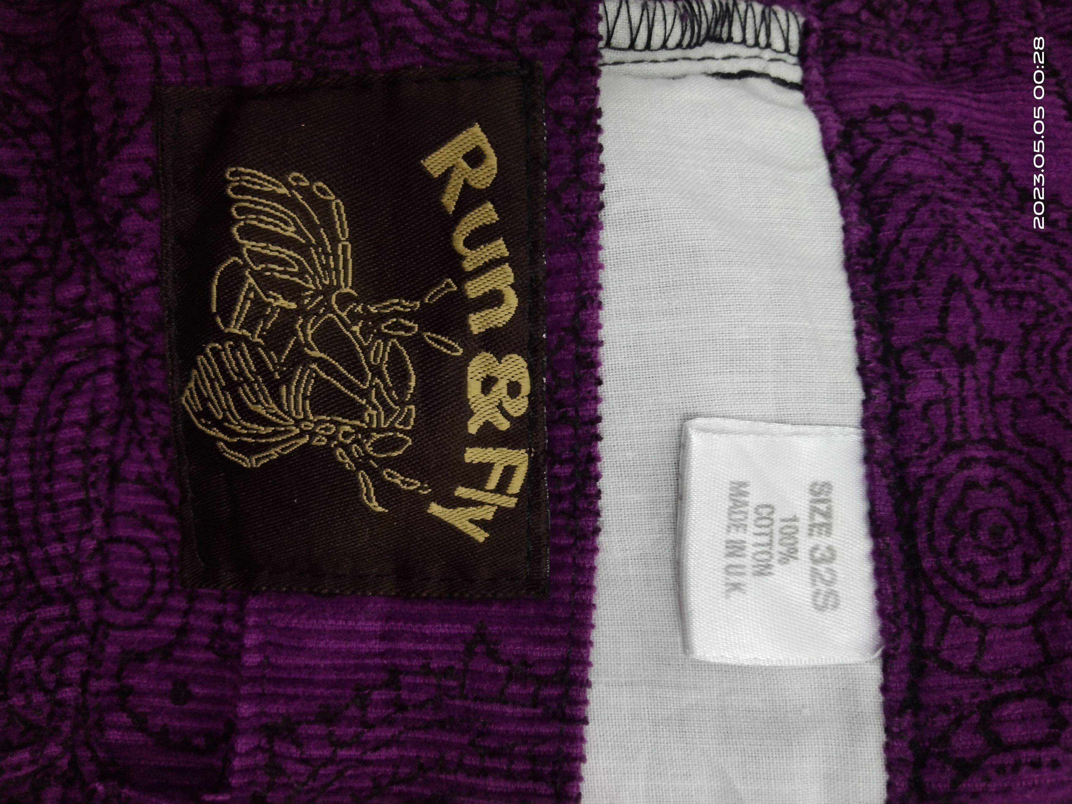 Vintage SUPER FLARE🔥RUN&FLY PAISLEY COULDUROY MADE IN ENGLAND Size US 32 / EU 48 - 6 Thumbnail