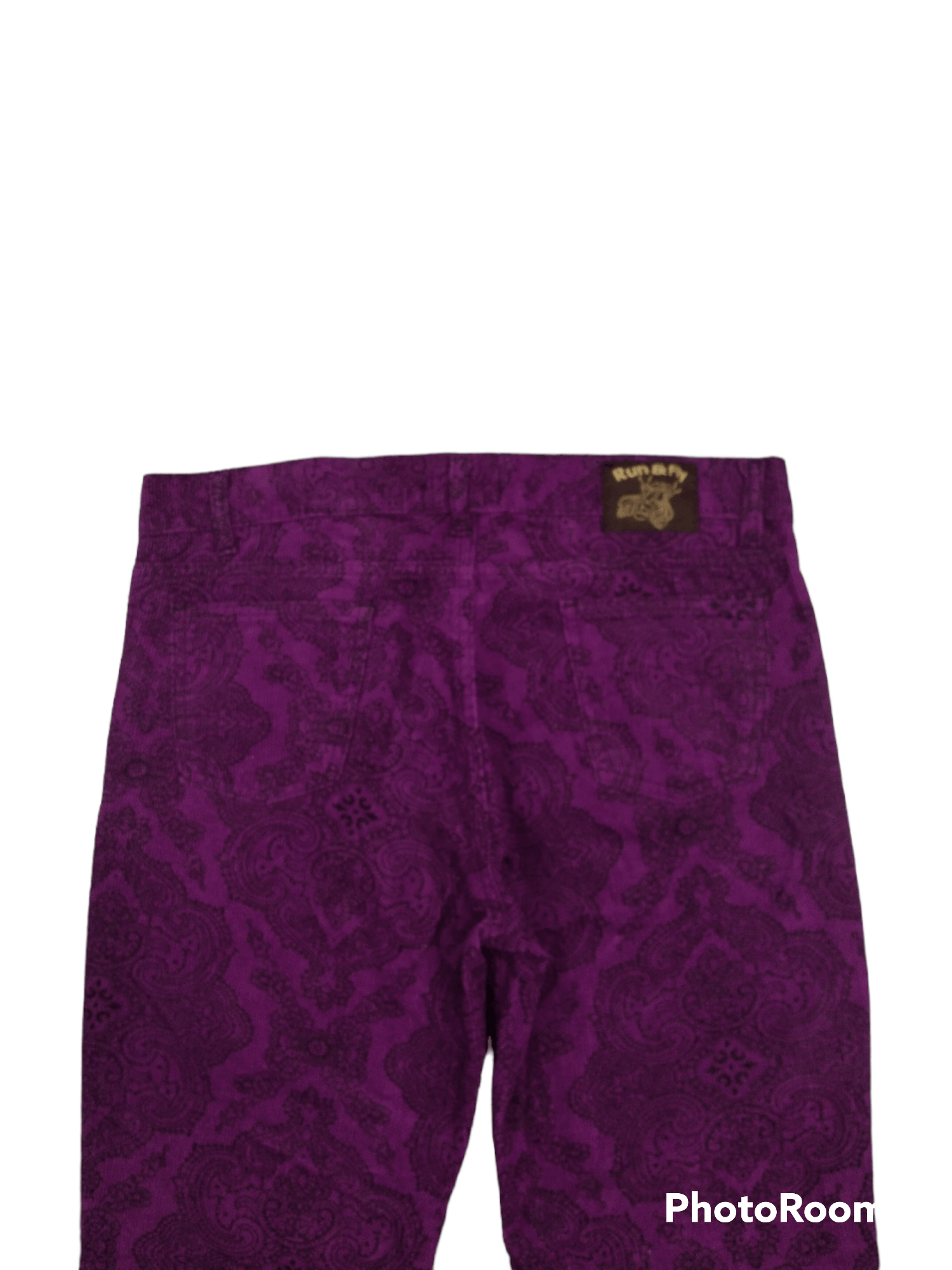 Vintage SUPER FLARE🔥RUN&FLY PAISLEY COULDUROY MADE IN ENGLAND Size US 32 / EU 48 - 4 Thumbnail