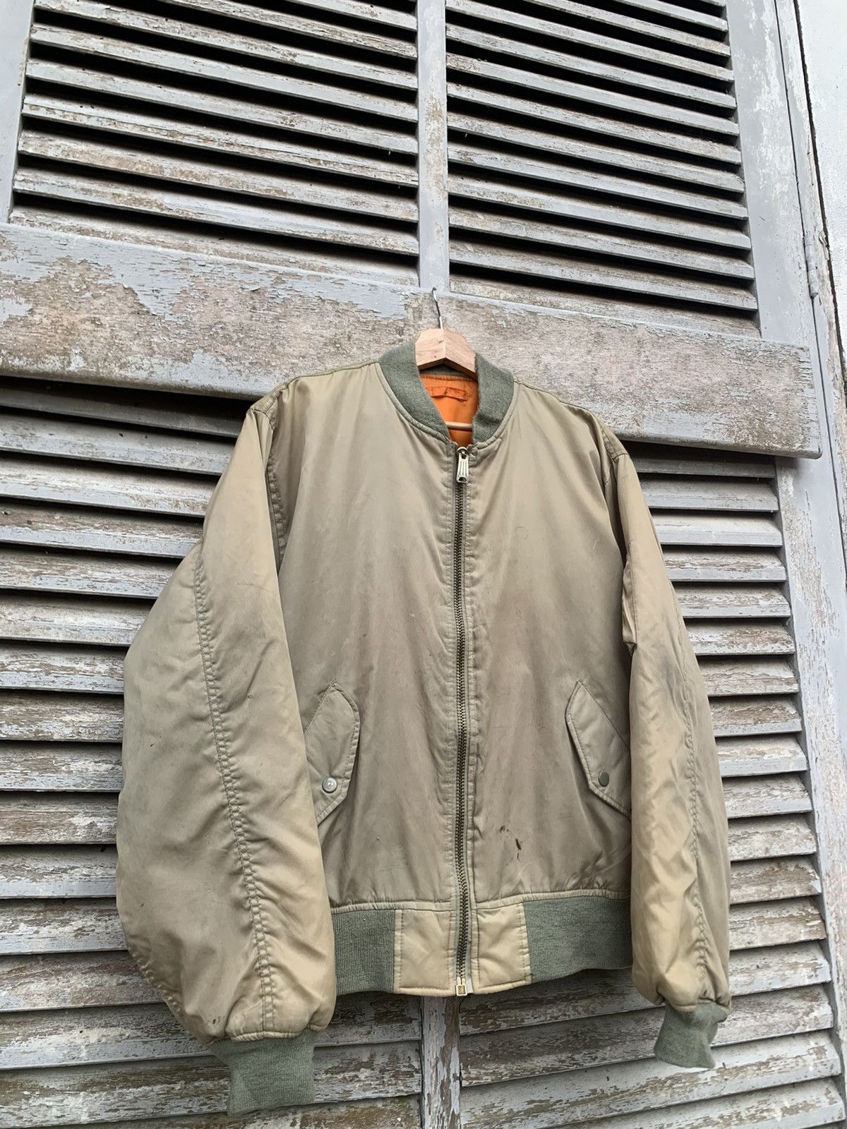 Vintage 🪖Vintage THRASHED MA-1 Man Intermediate Bomber Jacket Size US L / EU 52-54 / 3 - 4 Thumbnail