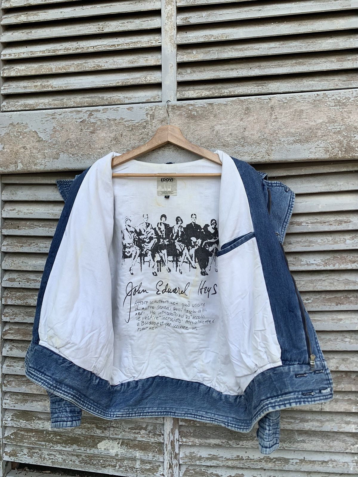 Vintage 👹Vintage EDOVI SPECIAL EDITION DENIM BOMBER JACKET Size US L / EU 52-54 / 3 - 10 Thumbnail