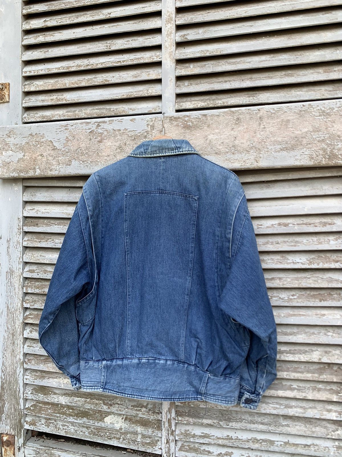 Vintage 👹Vintage EDOVI SPECIAL EDITION DENIM BOMBER JACKET Size US L / EU 52-54 / 3 - 7 Thumbnail