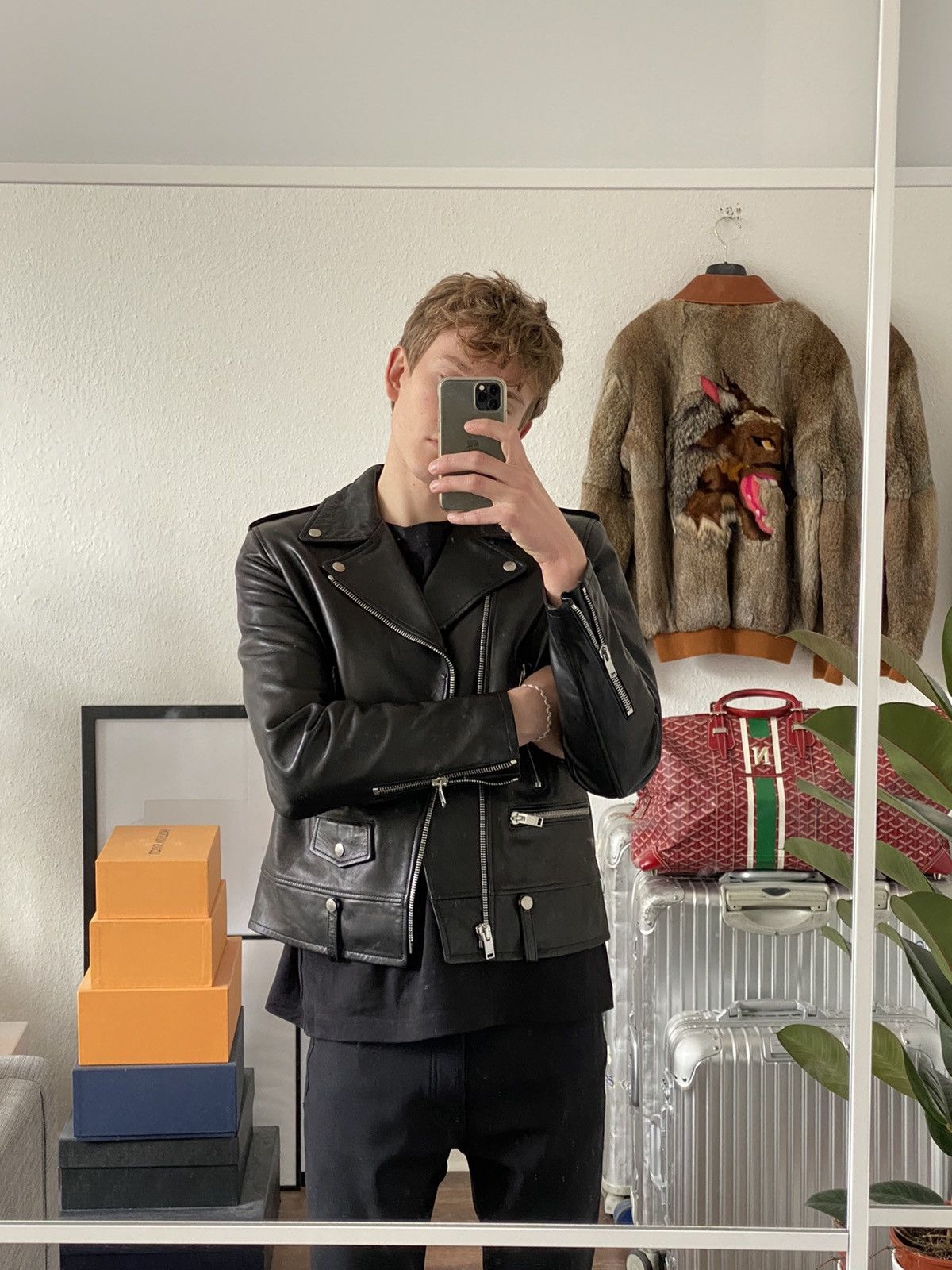 Saint Laurent Paris L01 FW15 Hedi Era Leather Jacket 52 | Grailed
