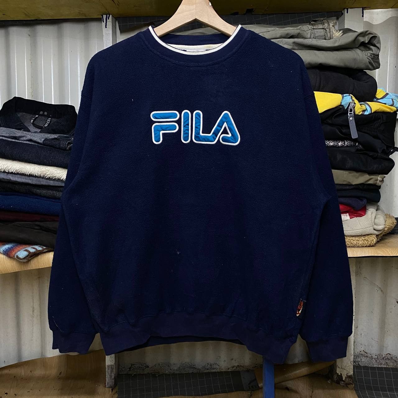 Fila Vintage FILA Fleece Pile Sweetshirts Size US L / EU 52-54 / 3 - 1 Thumbnail