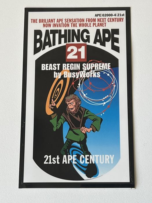 Bape Rare 90's BAPE Sticker Beast Reign Supreme 21st Century | Grailed