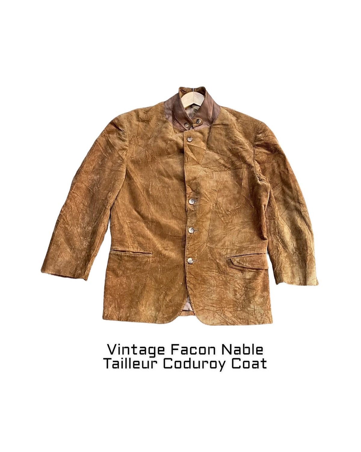 image of Faconnable x Vintage Stealsvintage Facon Nable Coduroy Coat in Brown, Men's (Size Large)