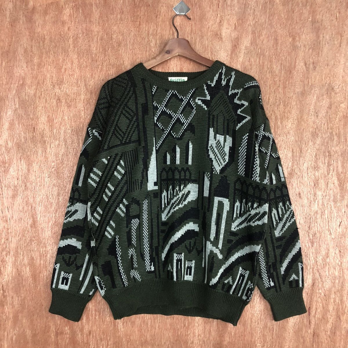 Griffin × Other Griffin Knit Sweater vintage sweatshirt Size US L / EU 52-54 / 3 - 3 Thumbnail