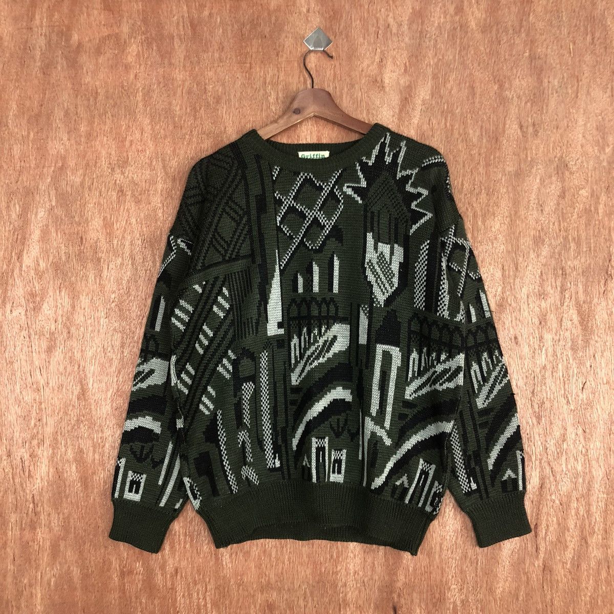 Griffin × Other Griffin Knit Sweater vintage sweatshirt Size US L / EU 52-54 / 3 - 1 Thumbnail