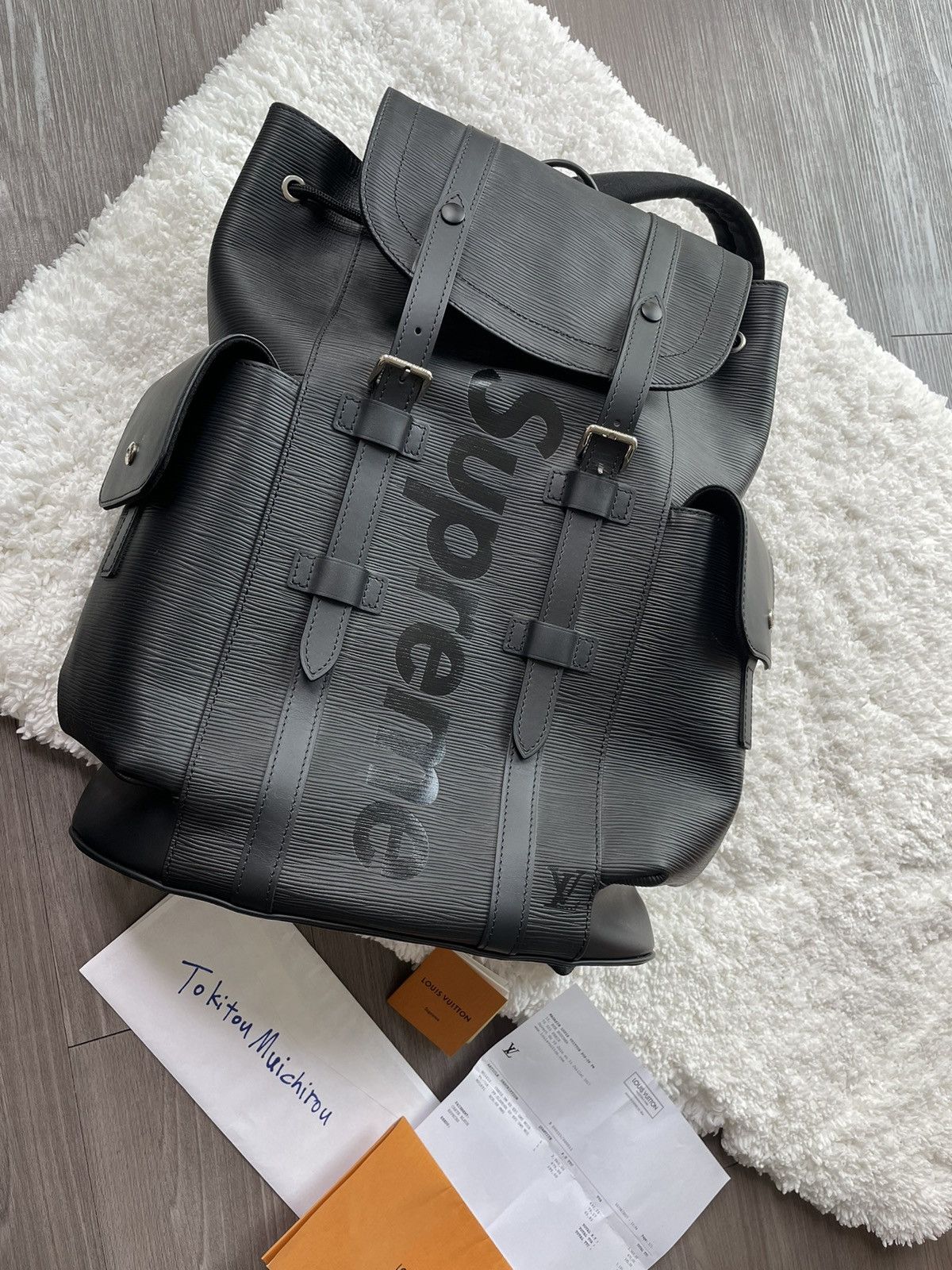 Louis Vuitton Supreme Supreme Louis Vuitton black backpack Grailed