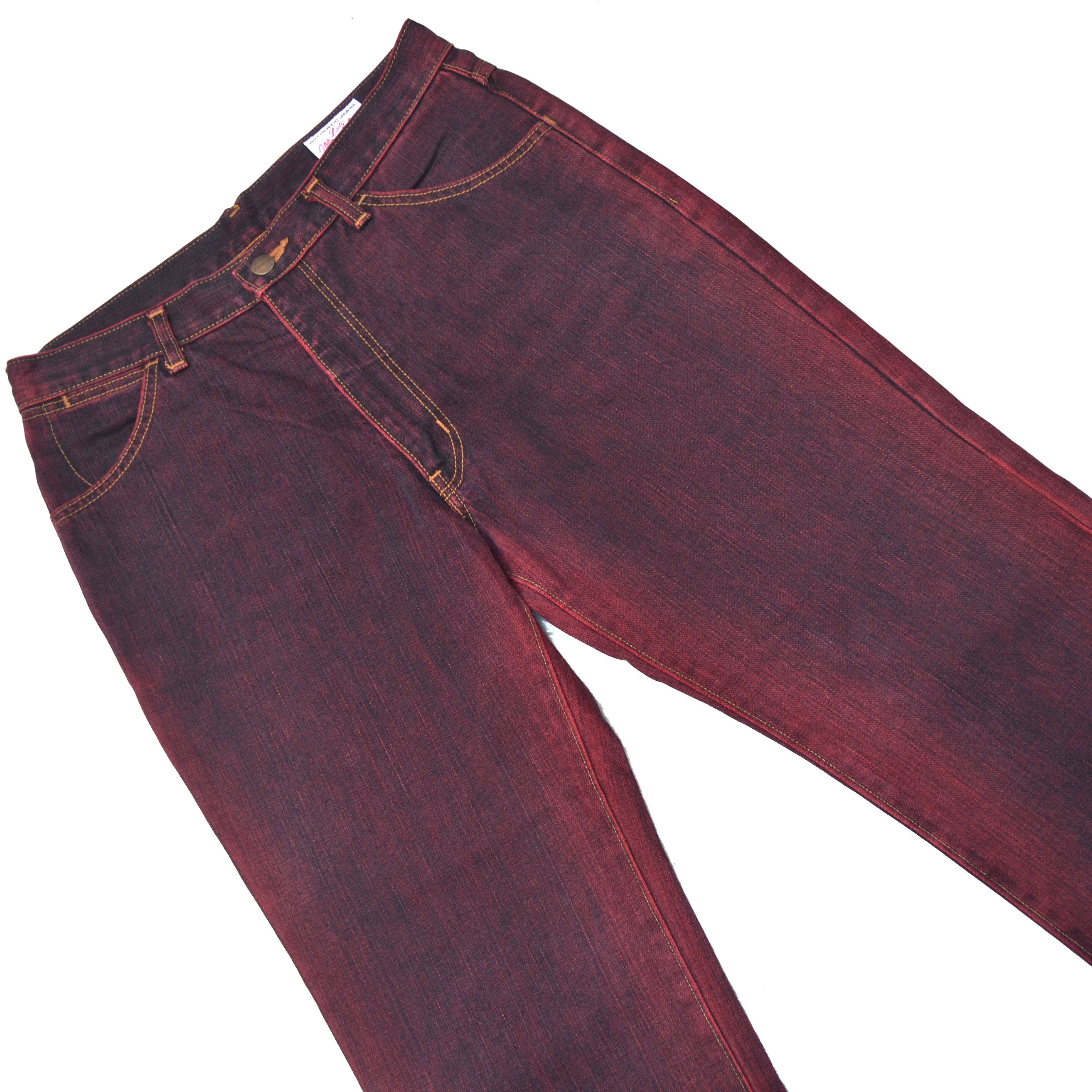 Vintage × Wrangler Wrangler Jeans Red Black Regular Denim Size US 32 / EU 48 - 2 Thumbnail
