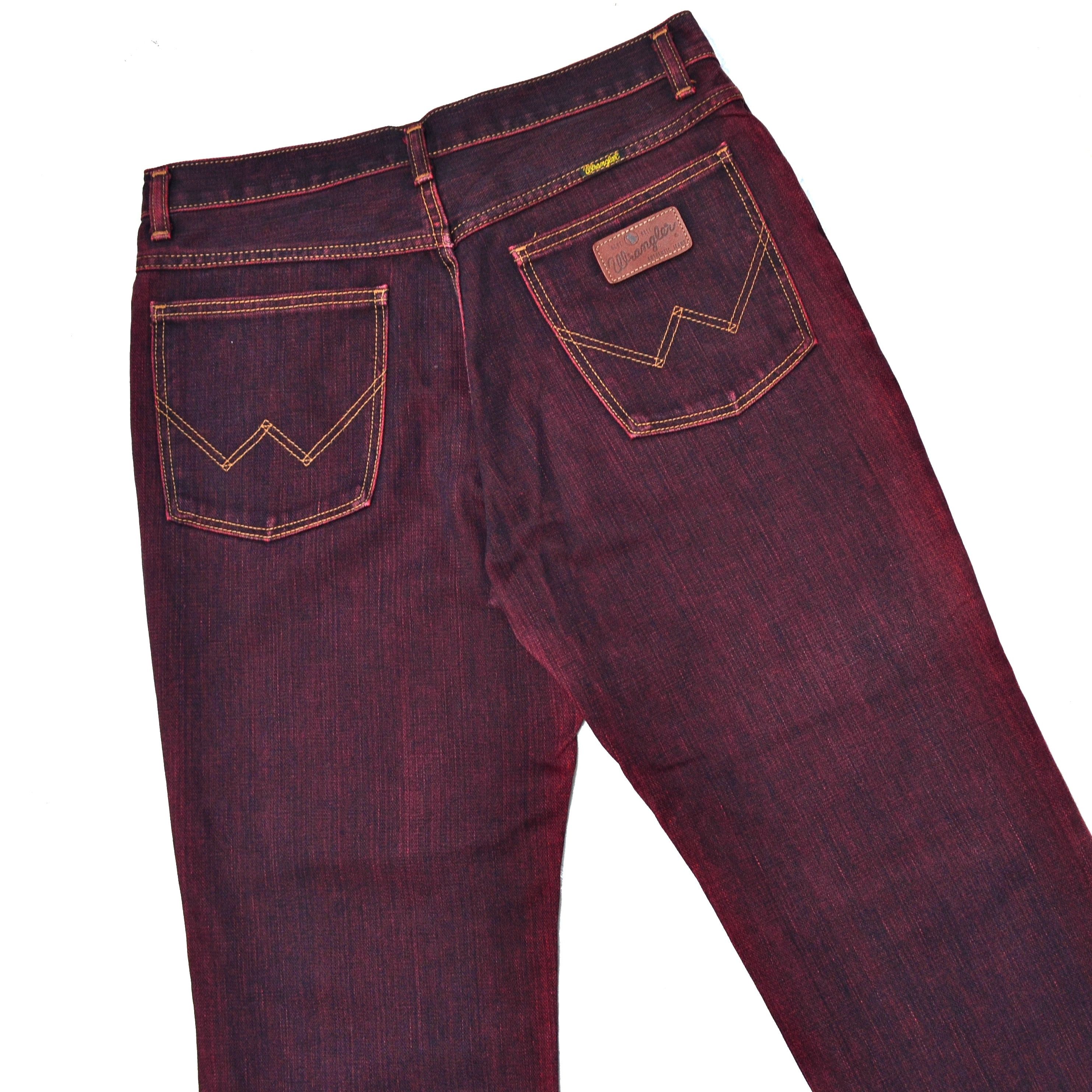 Vintage × Wrangler Wrangler Jeans Red Black Regular Denim Size US 32 / EU 48 - 4 Thumbnail