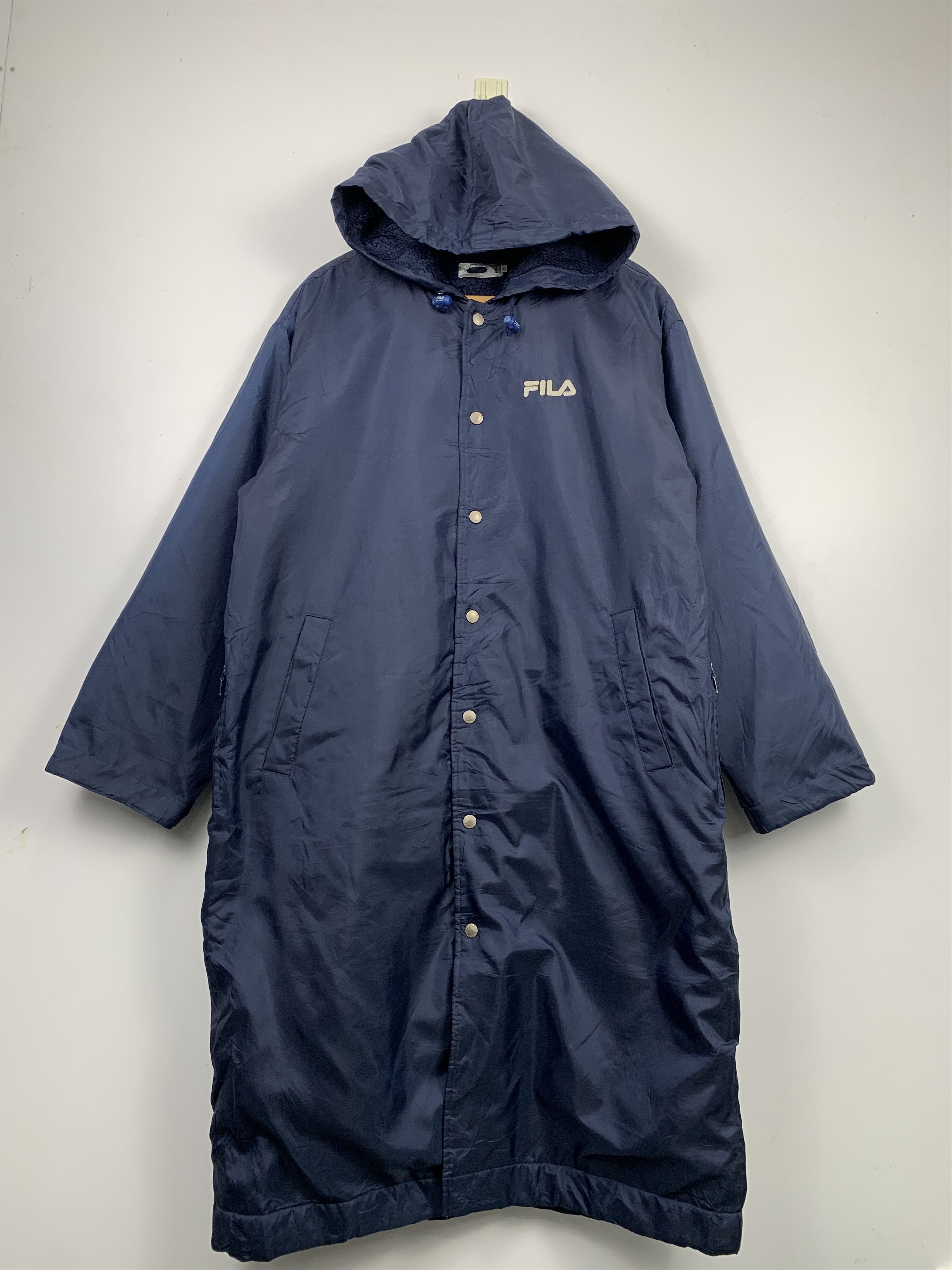 Fila Vintage FILA Sportswear Long Coat Hoodie Sherpa Lining J0265 Size US L / EU 52-54 / 3 - 1 Thumbnail