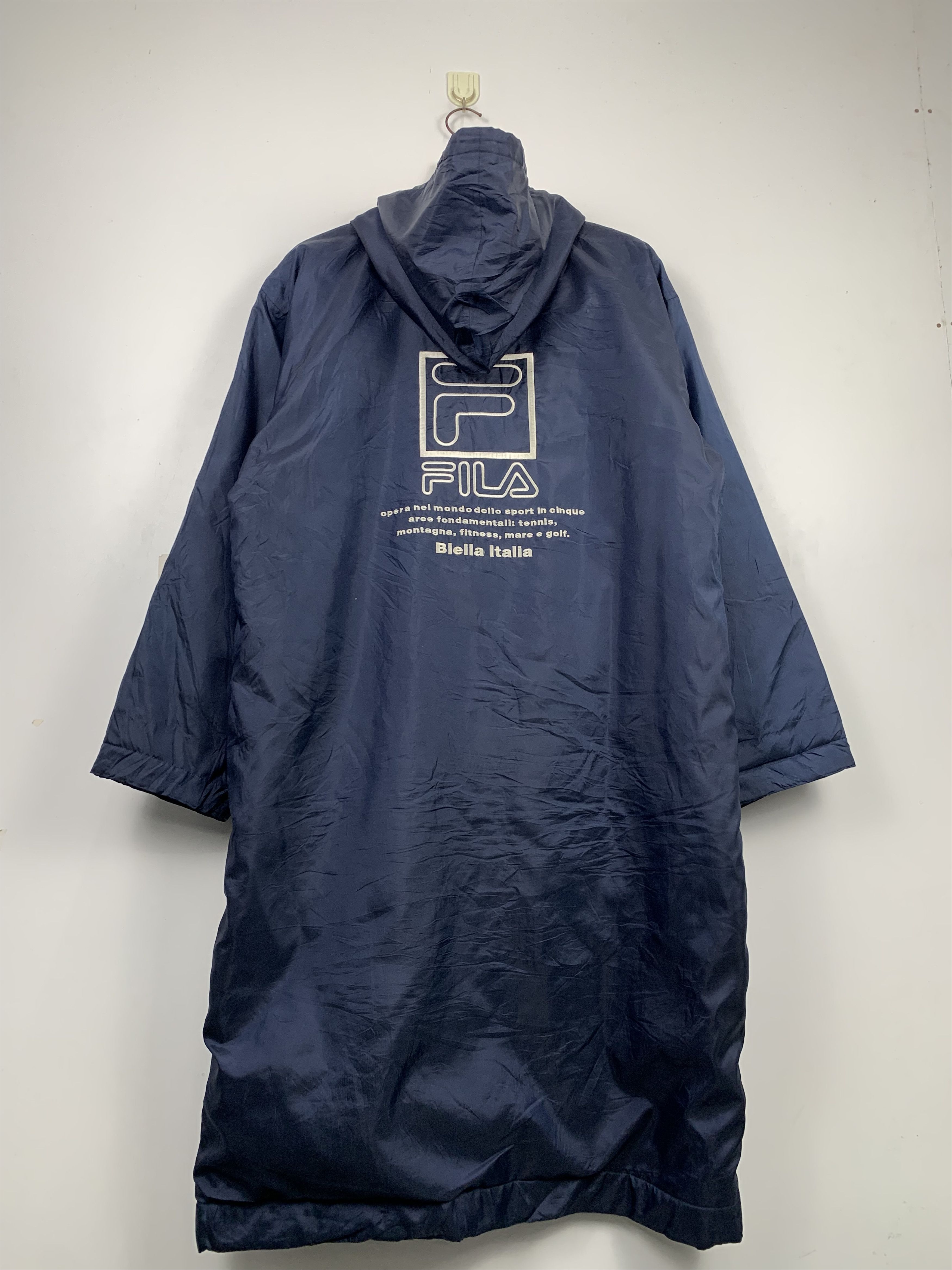 Fila Vintage FILA Sportswear Long Coat Hoodie Sherpa Lining J0265 Size US L / EU 52-54 / 3 - 7 Thumbnail