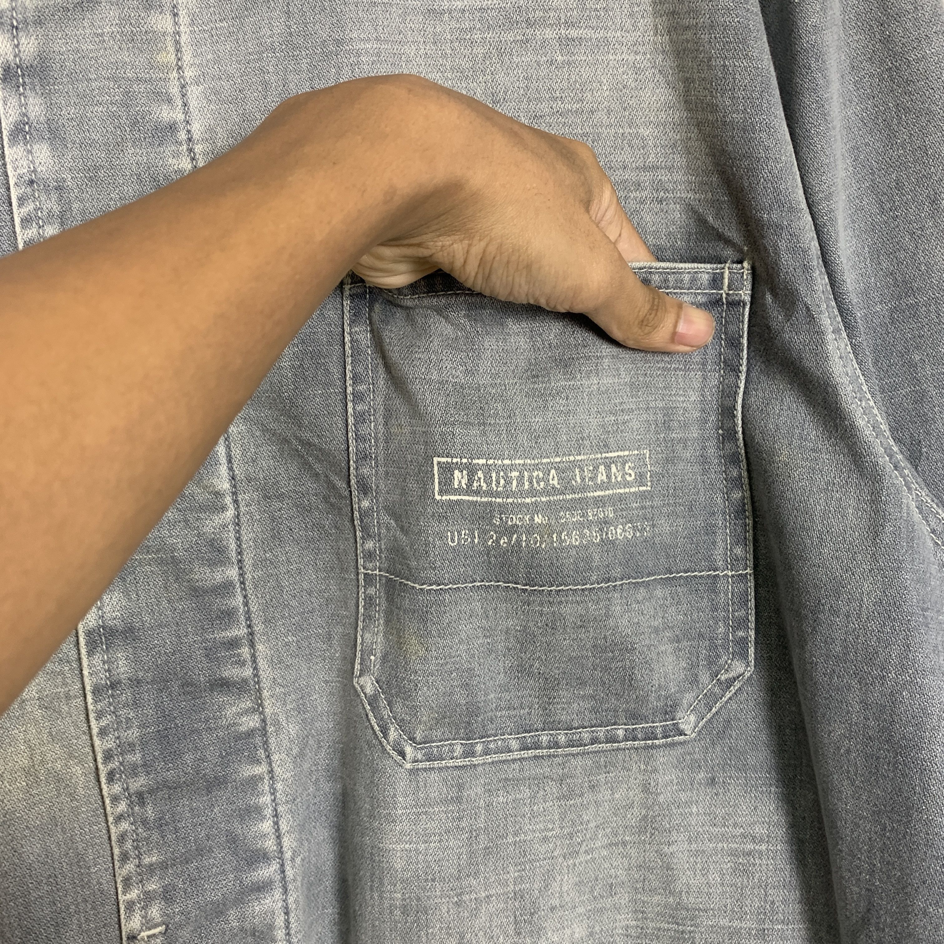 Nautica Vintage NAUTICA Distressed Denim Jeans Jacket J0821 Size US XL / EU 56 / 4 - 14 Thumbnail
