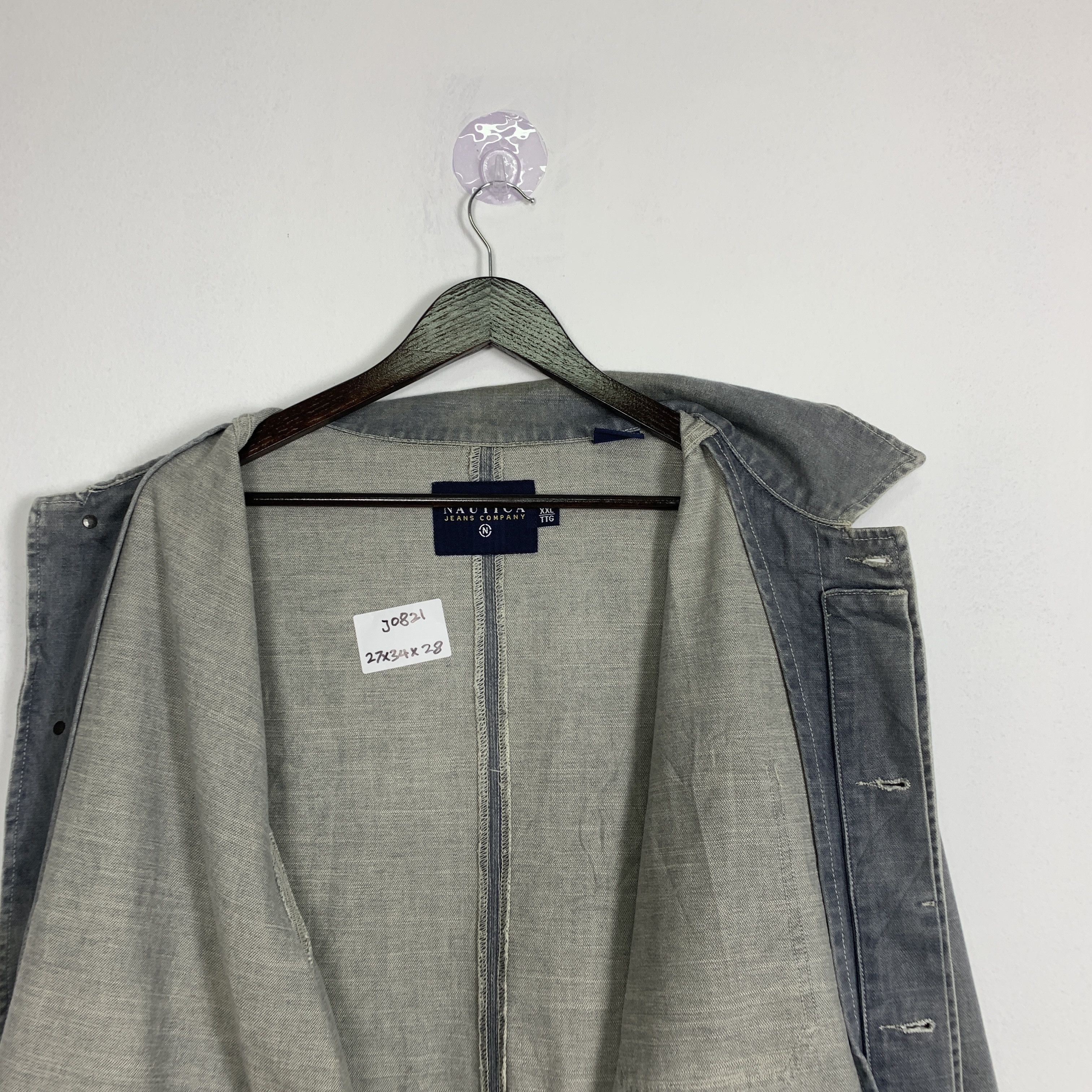 Nautica Vintage NAUTICA Distressed Denim Jeans Jacket J0821 Size US XL / EU 56 / 4 - 19 Thumbnail