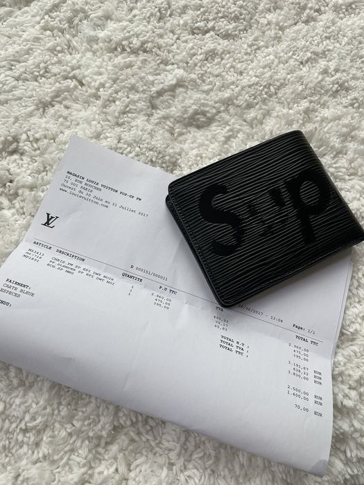 Louis Vuitton Supreme Wallet Black