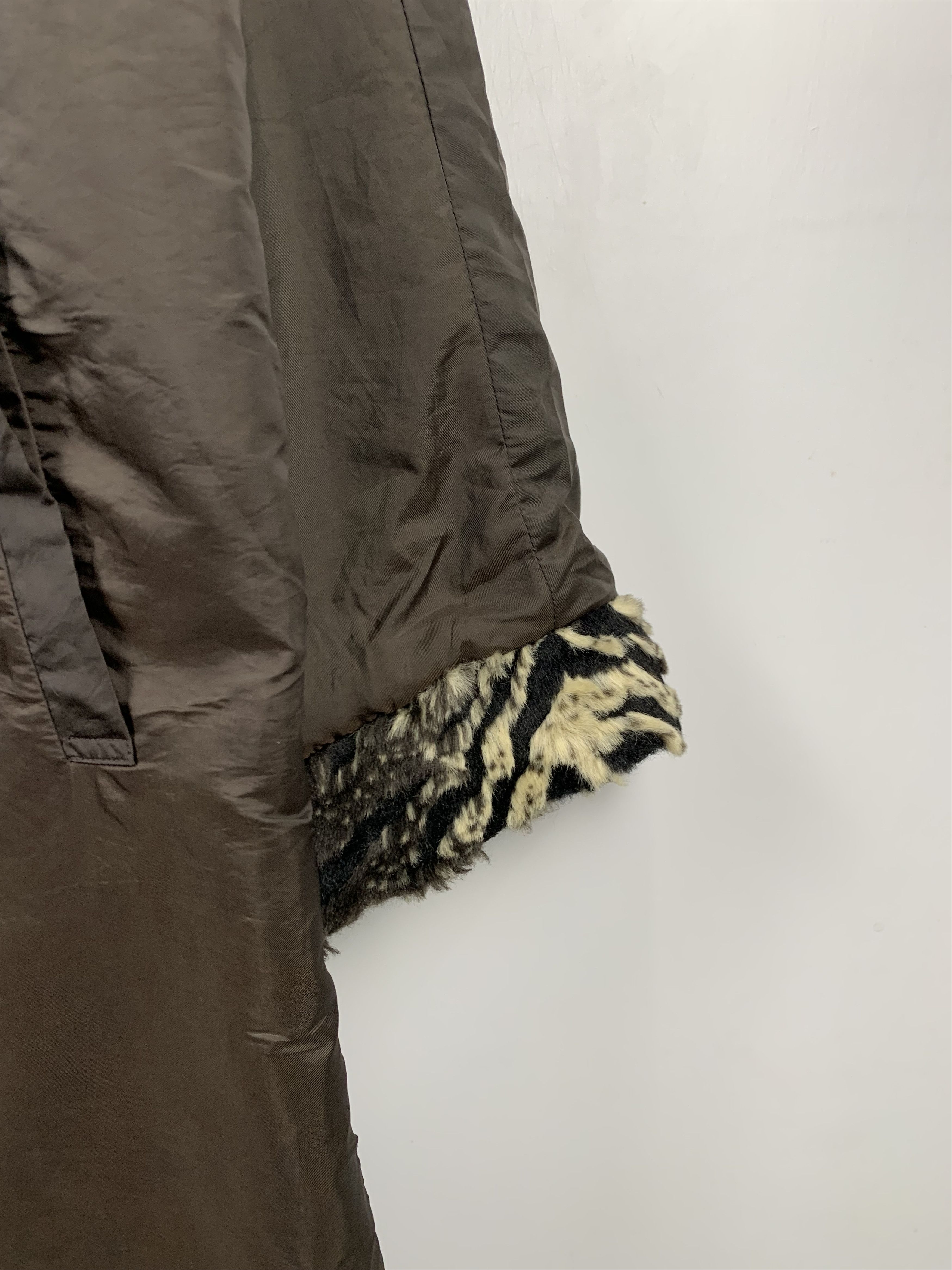 Japanese Brand Vintage LASOLETRENTE Tiger Long Coat Faux J0323 Size L / US 10 / IT 46 - 3 Thumbnail