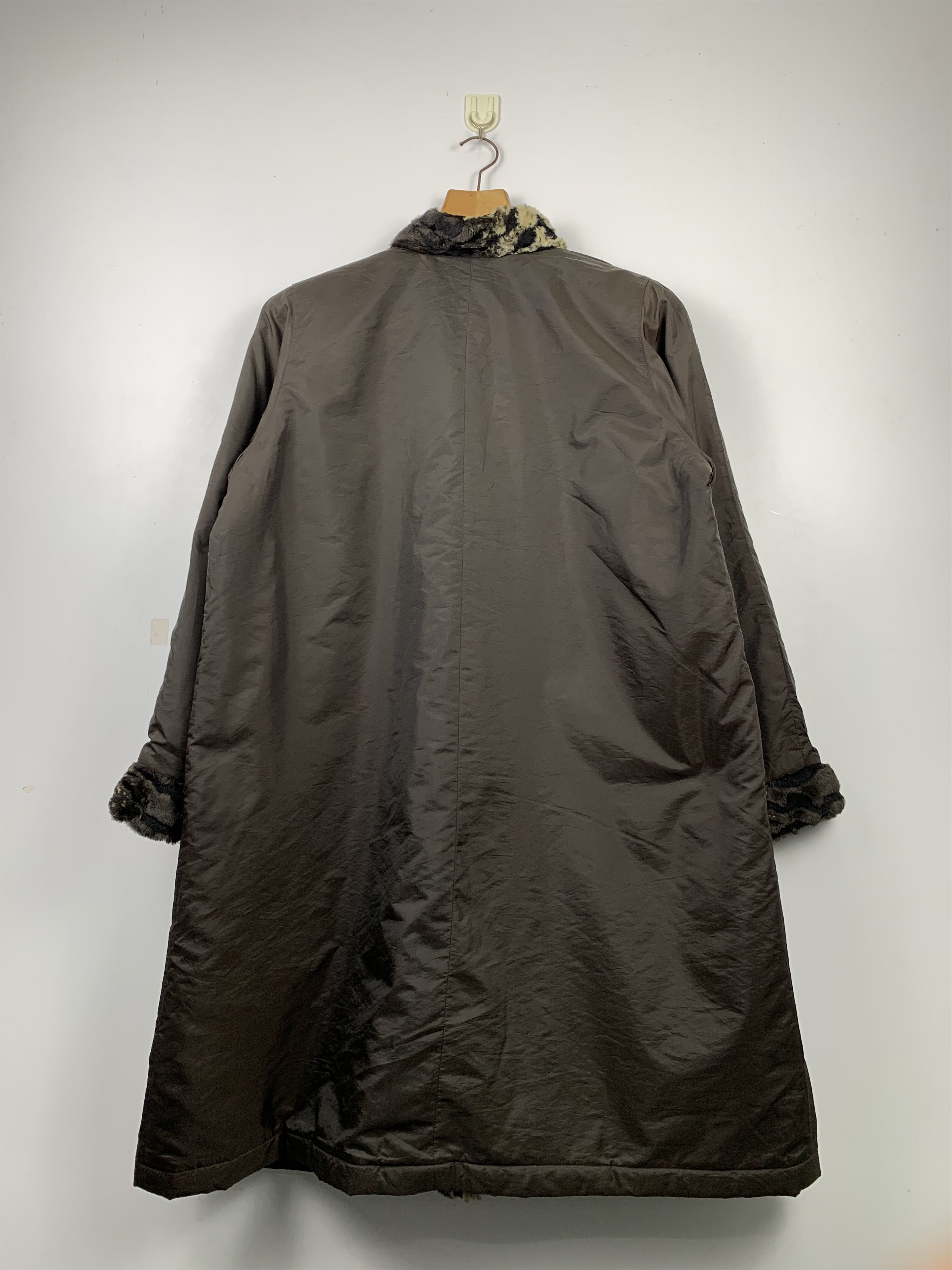 Japanese Brand Vintage LASOLETRENTE Tiger Long Coat Faux J0323 Size L / US 10 / IT 46 - 5 Thumbnail