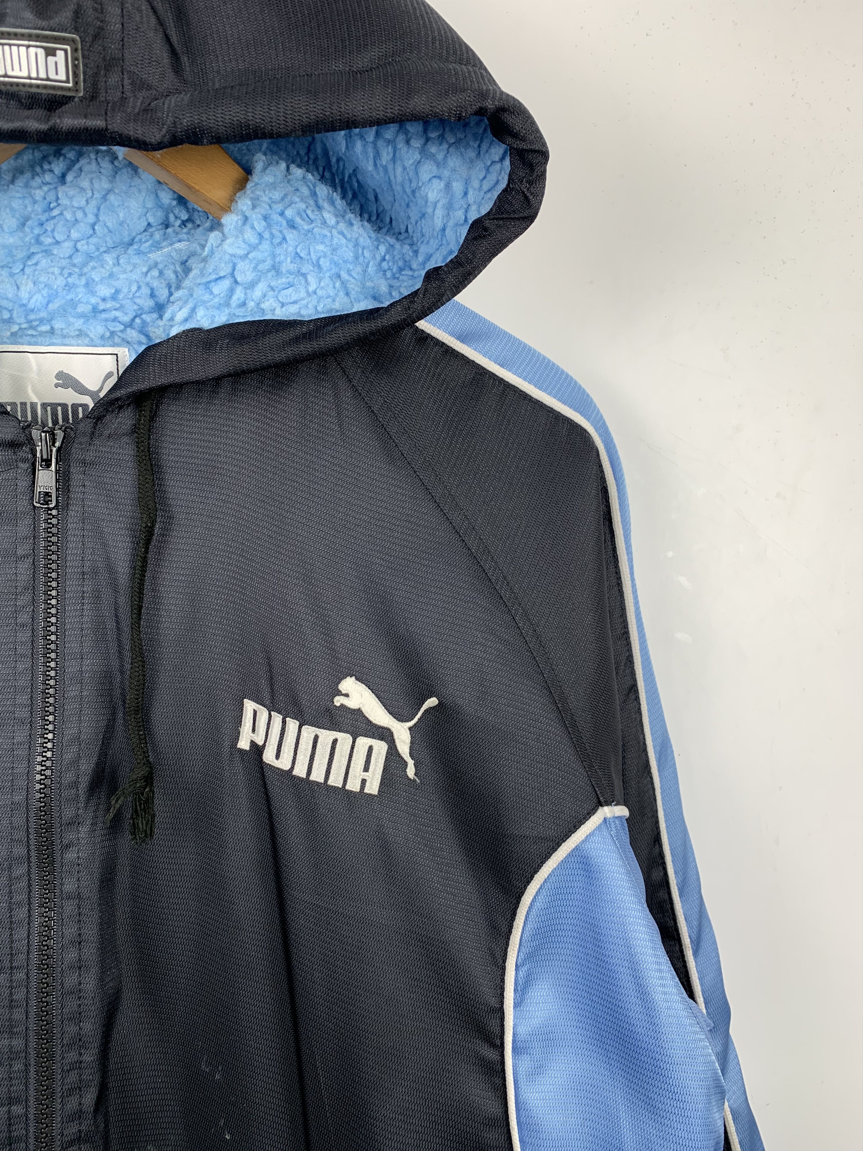 Puma Vintage PUMA Big Logo Hoodie Sherpa Lining Jacket J0322 Size US M / EU 48-50 / 2 - 4 Thumbnail