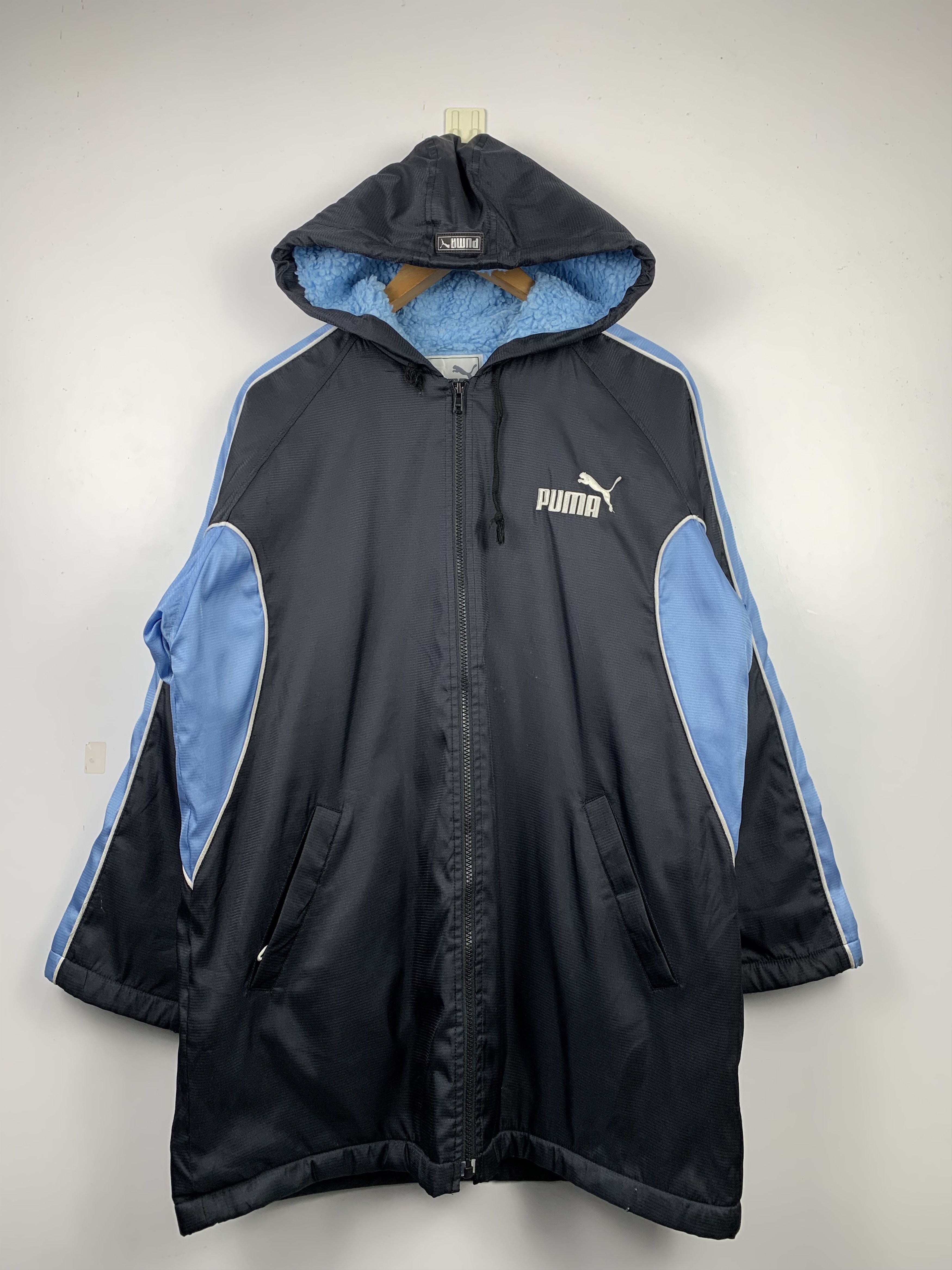 Puma Vintage PUMA Big Logo Hoodie Sherpa Lining Jacket J0322 Size US M / EU 48-50 / 2 - 1 Thumbnail