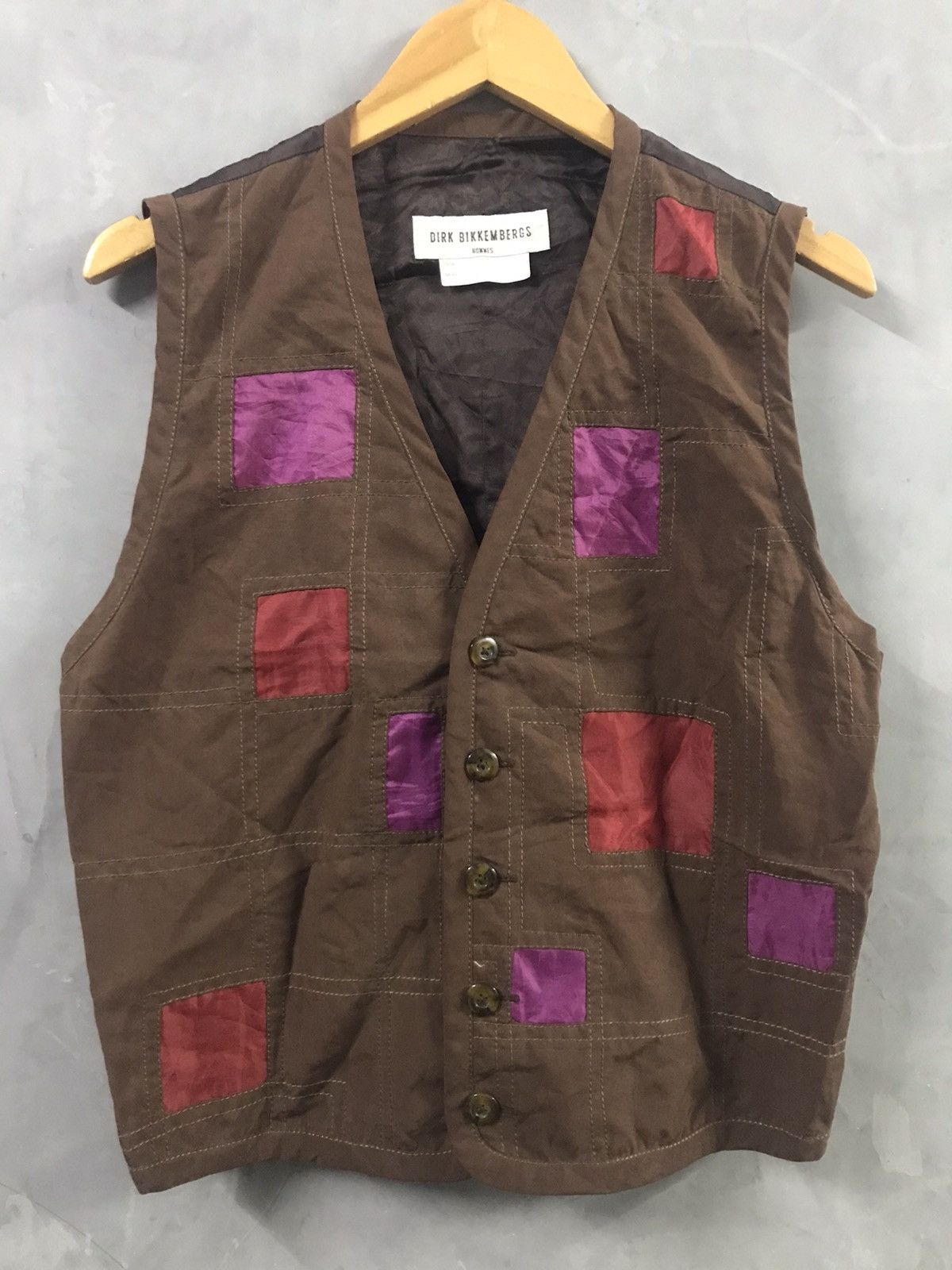 Dirk Bikkembergs Patchwork Design Nylon Vest Size US M / EU 48-50 / 2 - 3 Thumbnail