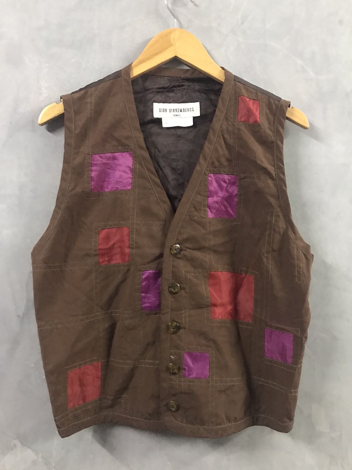 Dirk Bikkembergs Patchwork Design Nylon Vest Size US M / EU 48-50 / 2 - 4 Thumbnail