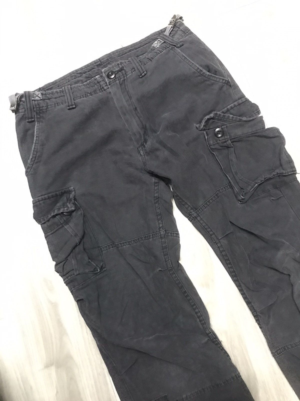 5351 POUR LES HOMMES Jungle Storm Cargo Pants Bondage Parachute Zipper Leg Size US 31 - 3 Thumbnail