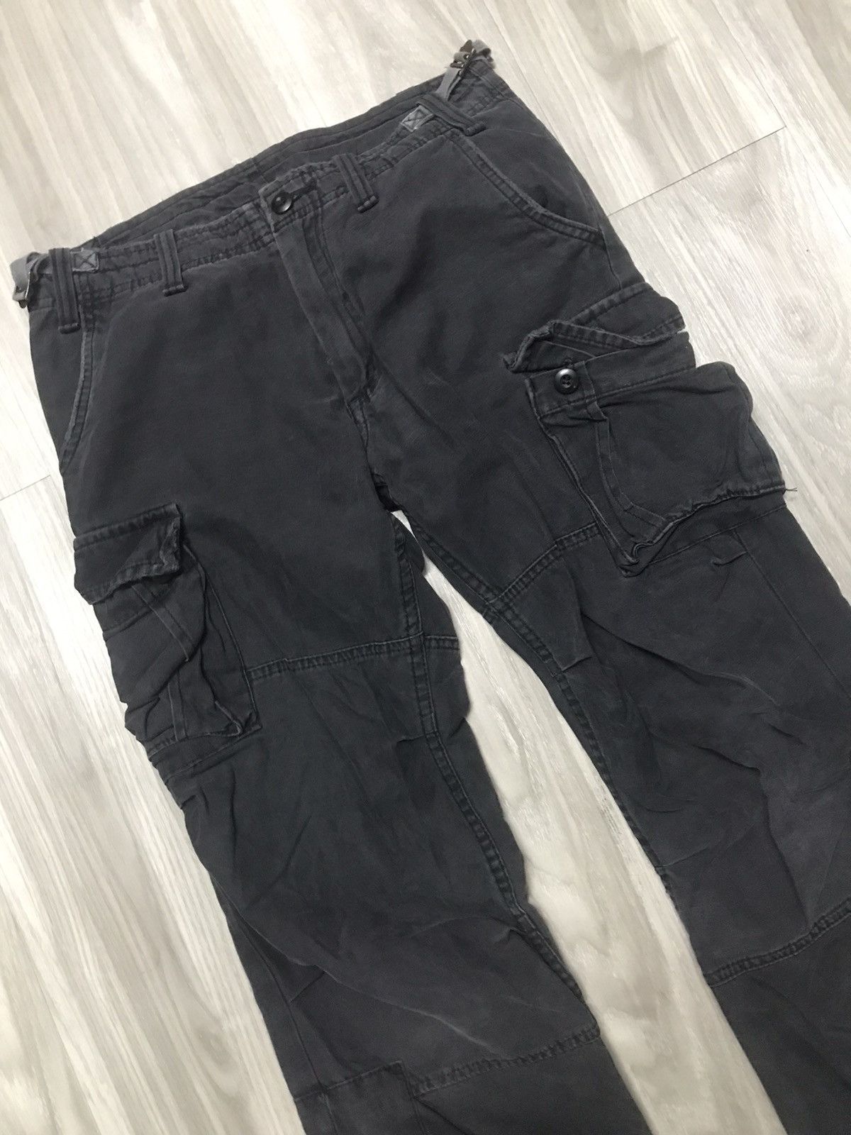 5351 POUR LES HOMMES Jungle Storm Cargo Pants Bondage Parachute Zipper Leg Size US 31 - 2 Thumbnail