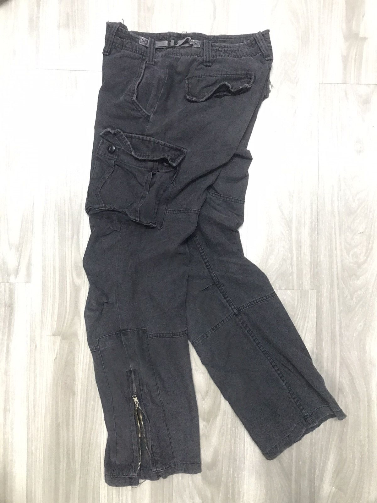 5351 POUR LES HOMMES Jungle Storm Cargo Pants Bondage Parachute Zipper Leg Size US 31 - 9 Thumbnail