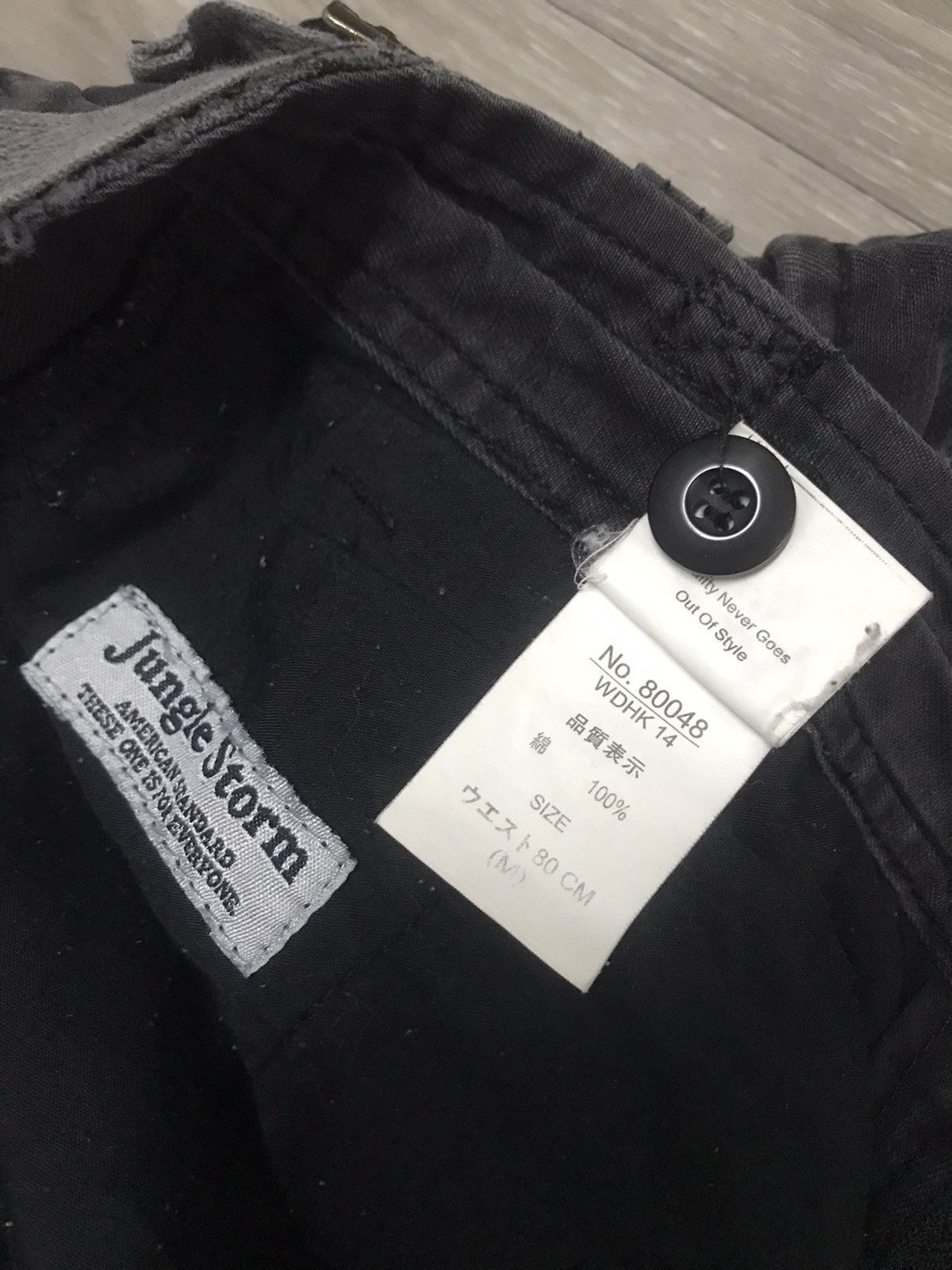 5351 POUR LES HOMMES Jungle Storm Cargo Pants Bondage Parachute Zipper Leg Size US 31 - 6 Thumbnail