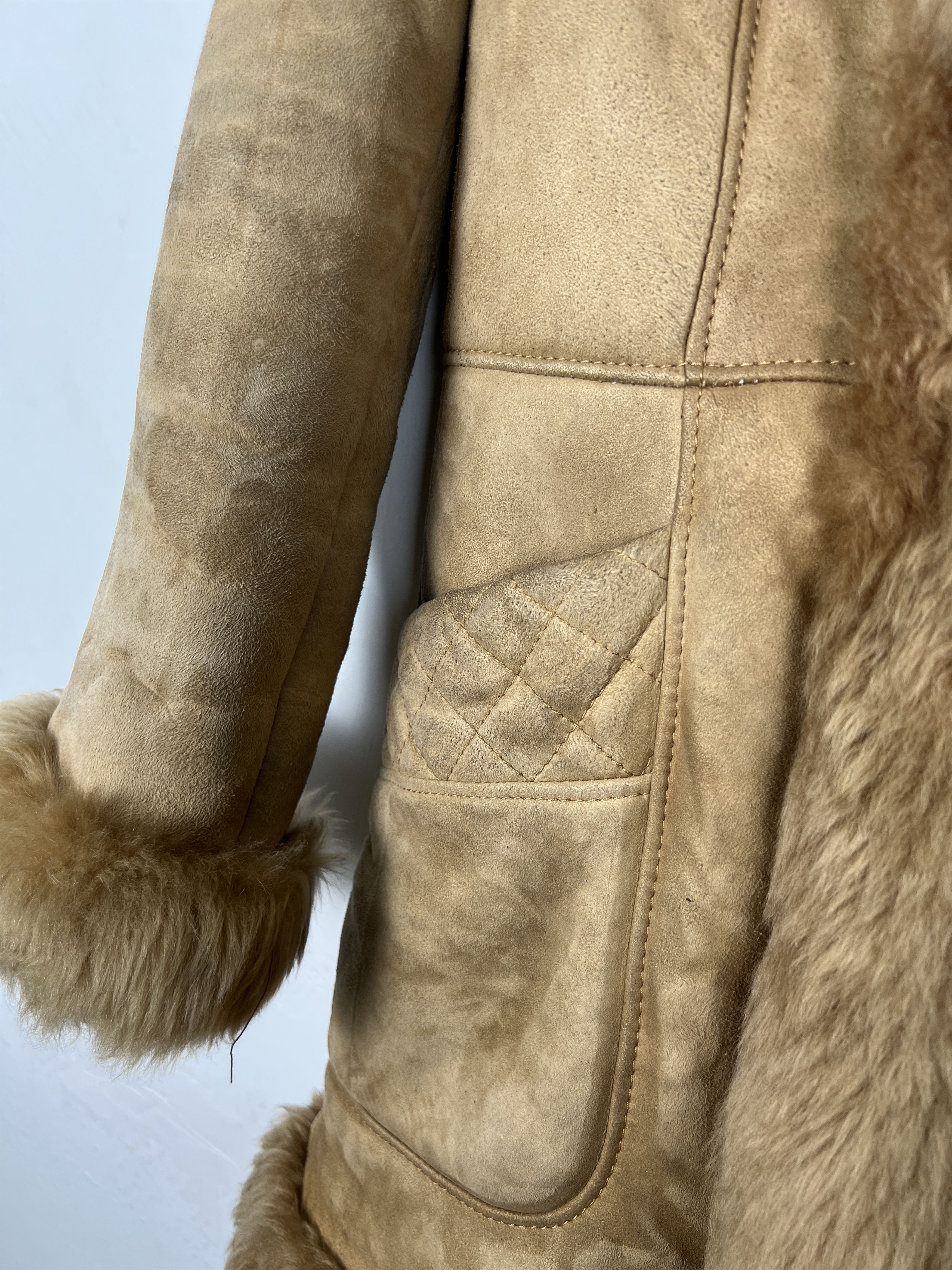Genuine Leather Vintage Luxury Snob House Leather Fur Coat Jacket J0053 Size S / US 4 / IT 40 - 4 Thumbnail