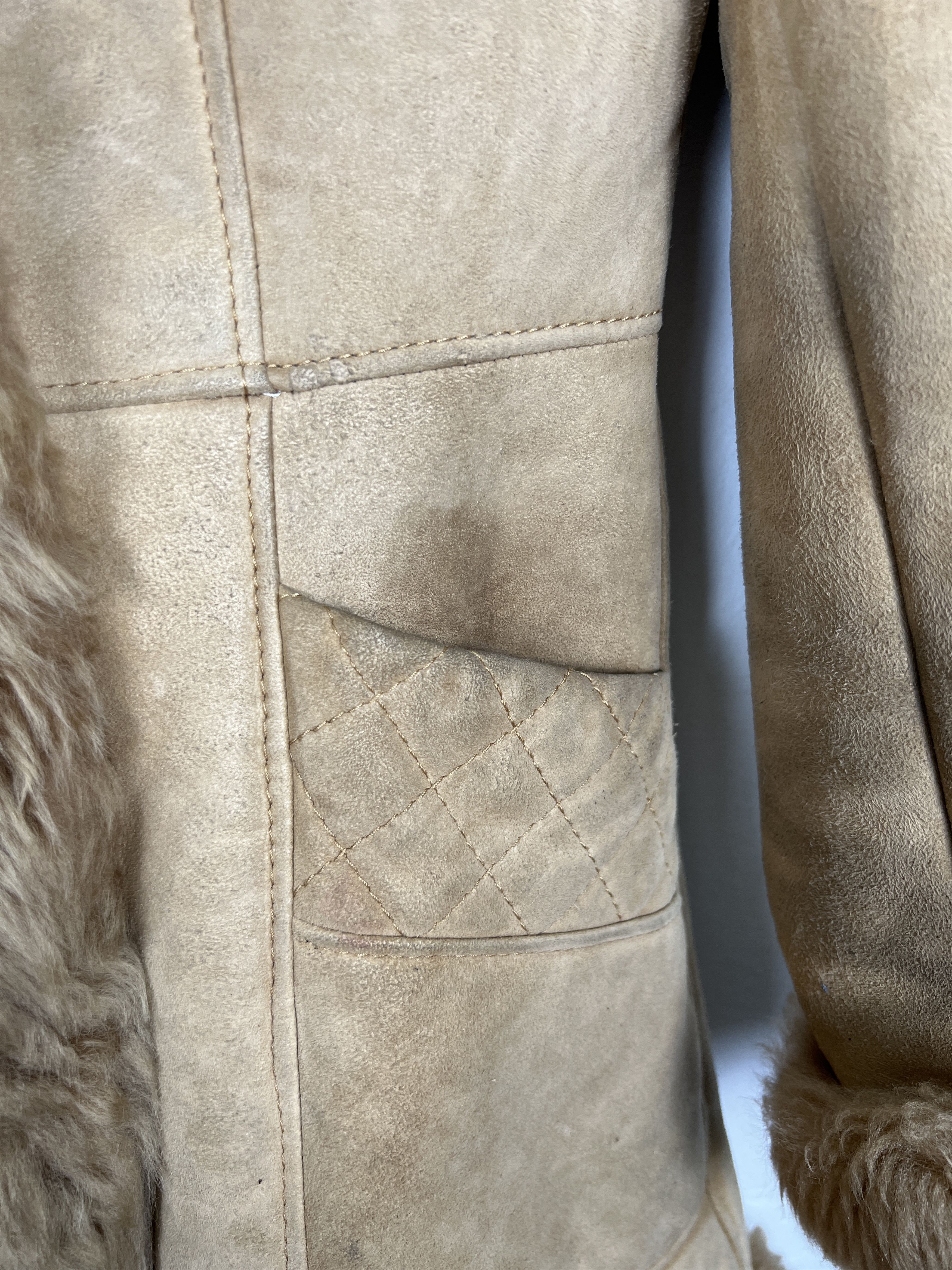 Genuine Leather Vintage Luxury Snob House Leather Fur Coat Jacket J0053 Size S / US 4 / IT 40 - 5 Thumbnail