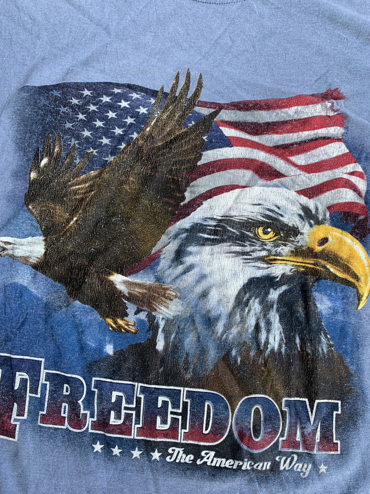 Vintage Vintage Faded American Eagle Freedom Tshirt Size US L / EU 52-54 / 3 - 2 Thumbnail