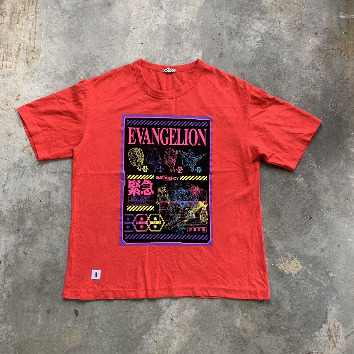 image of Anima x Gu Anime Neon Genesis Evangelion Tshirt in Red, Men's (Size Large)