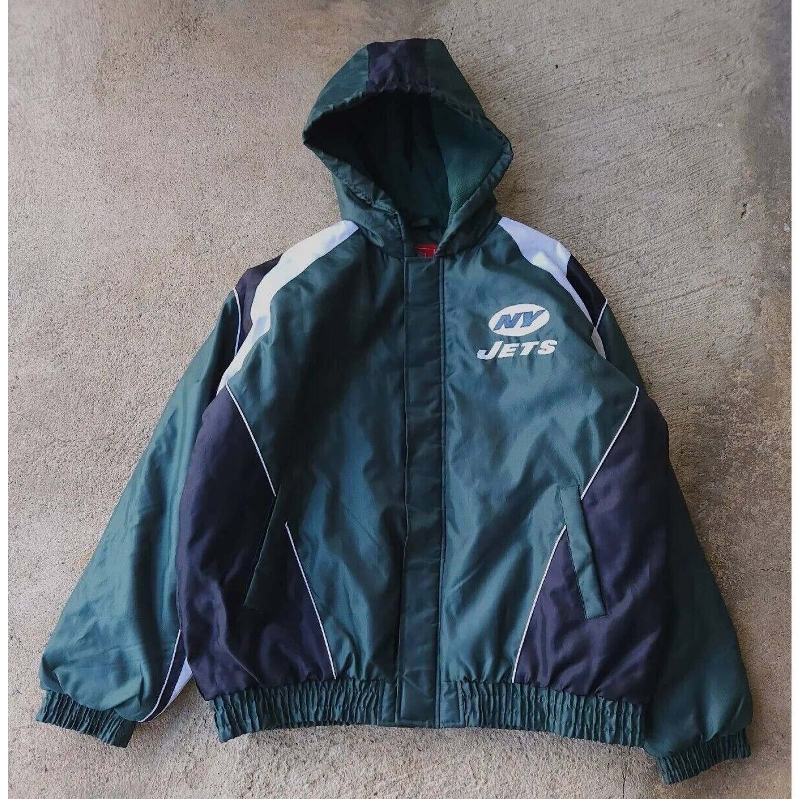 NY New York JETS NFL Oversized Zip Up Hoodie/Coat