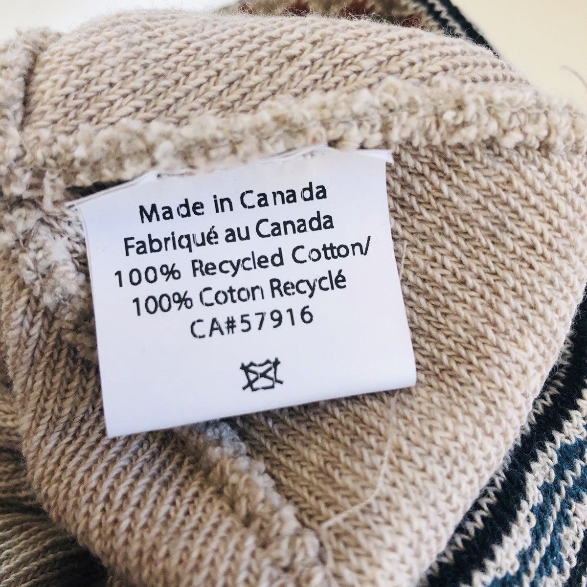 Other NEW Eco Recycled Cotton Beanie BEIGE Size ONE SIZE - 3 Thumbnail