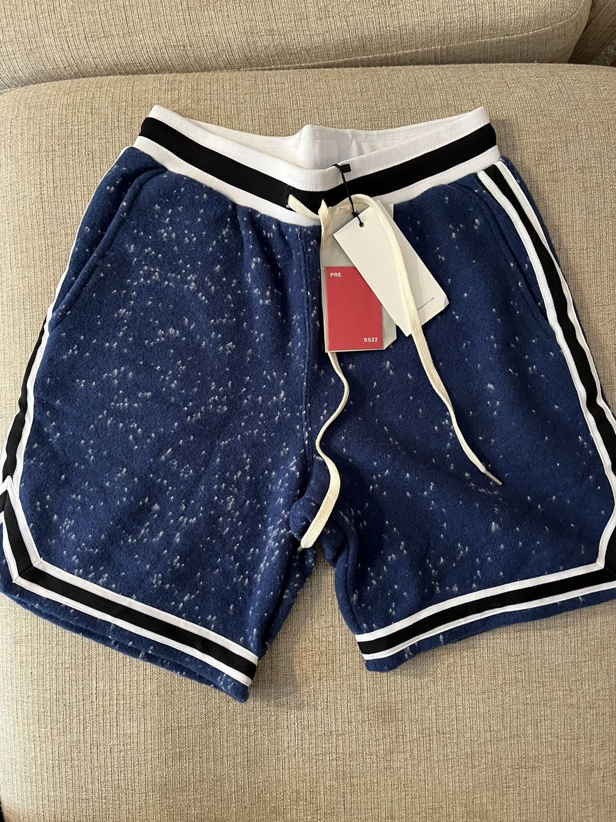 John Elliott JOHN ELLIOTT SPEC WOOL GAME SHORTS BLUE SMALL Size US 30 / EU 46 - 4 Thumbnail