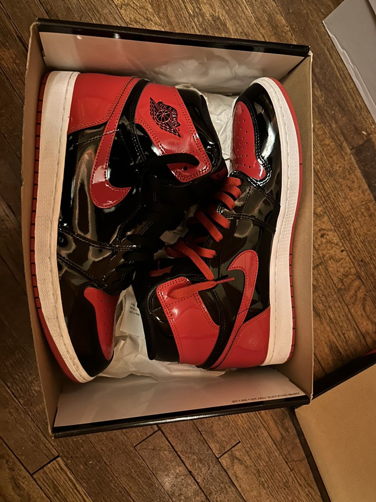 Jordan Brand Air Jordan 1 Retro High Og “Patent Bred” Size US 13 / EU 46 - 2 Thumbnail