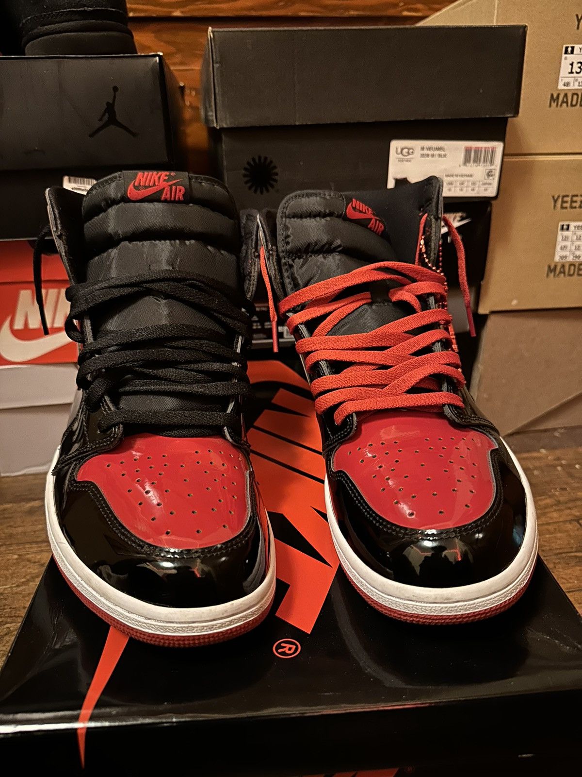 Jordan Brand Air Jordan 1 Retro High Og “Patent Bred” Size US 13 / EU 46 - 4 Thumbnail