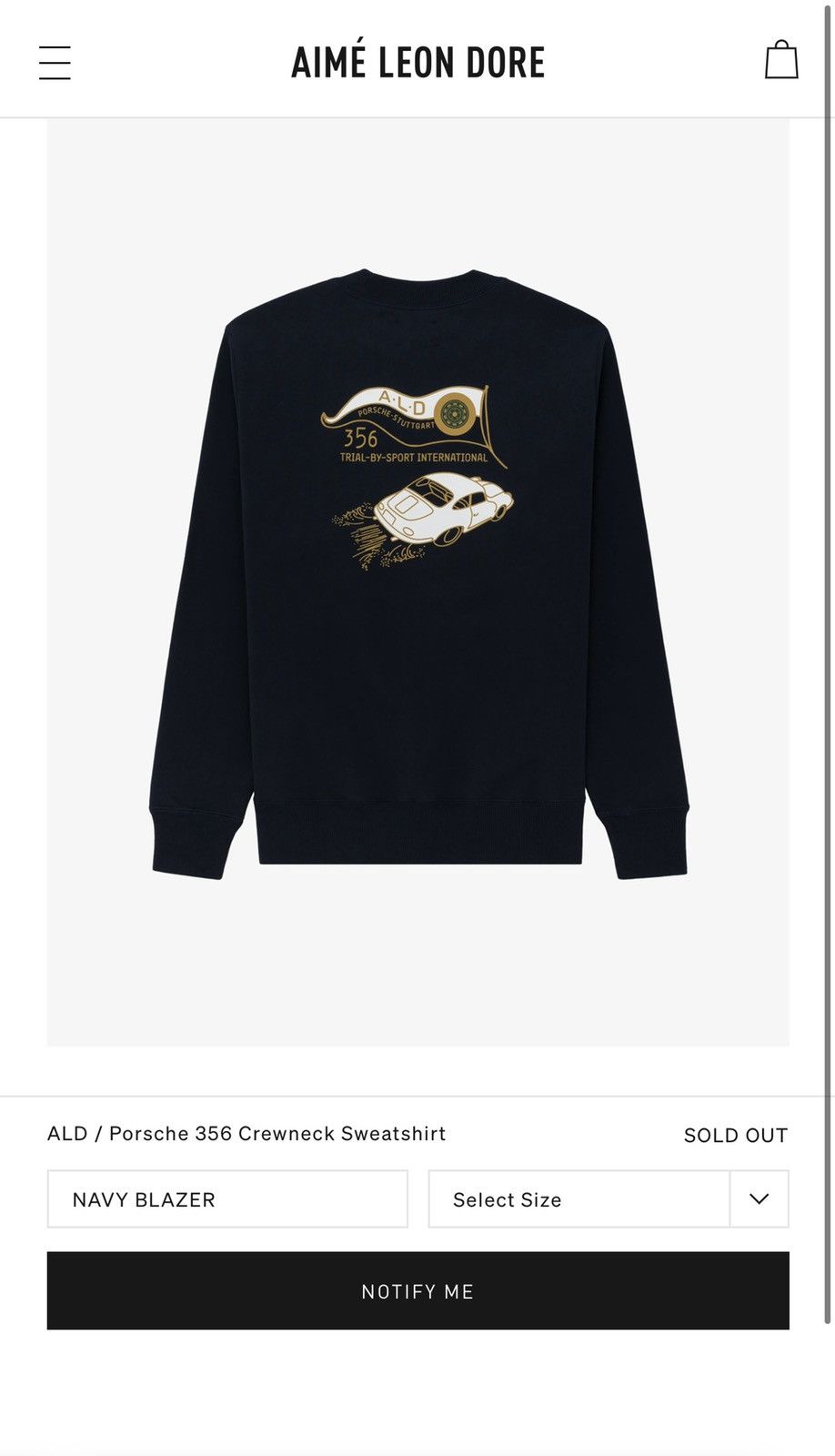 ALD / Porsche 356 Crewneck Sweatshirt