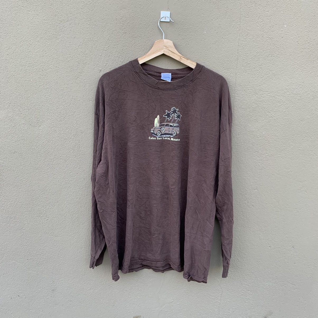 Vintage Thrashed faded Surfboard Tee Long Sleeve Vintage Tshirt Size US XL / EU 56 / 4 - 3 Thumbnail