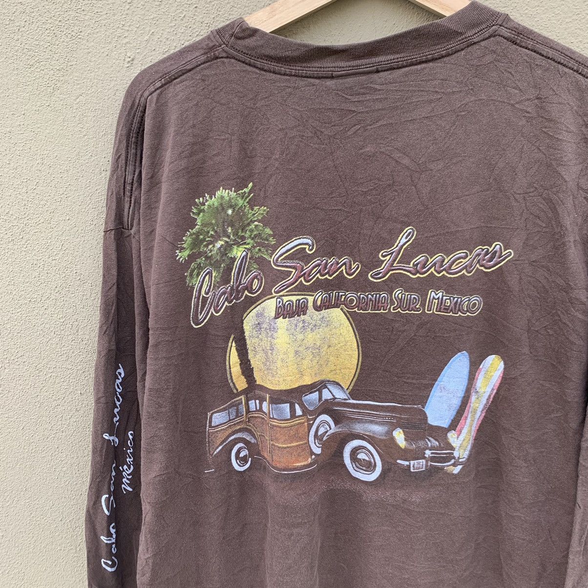 Vintage Thrashed faded Surfboard Tee Long Sleeve Vintage Tshirt Size US XL / EU 56 / 4 - 2 Thumbnail