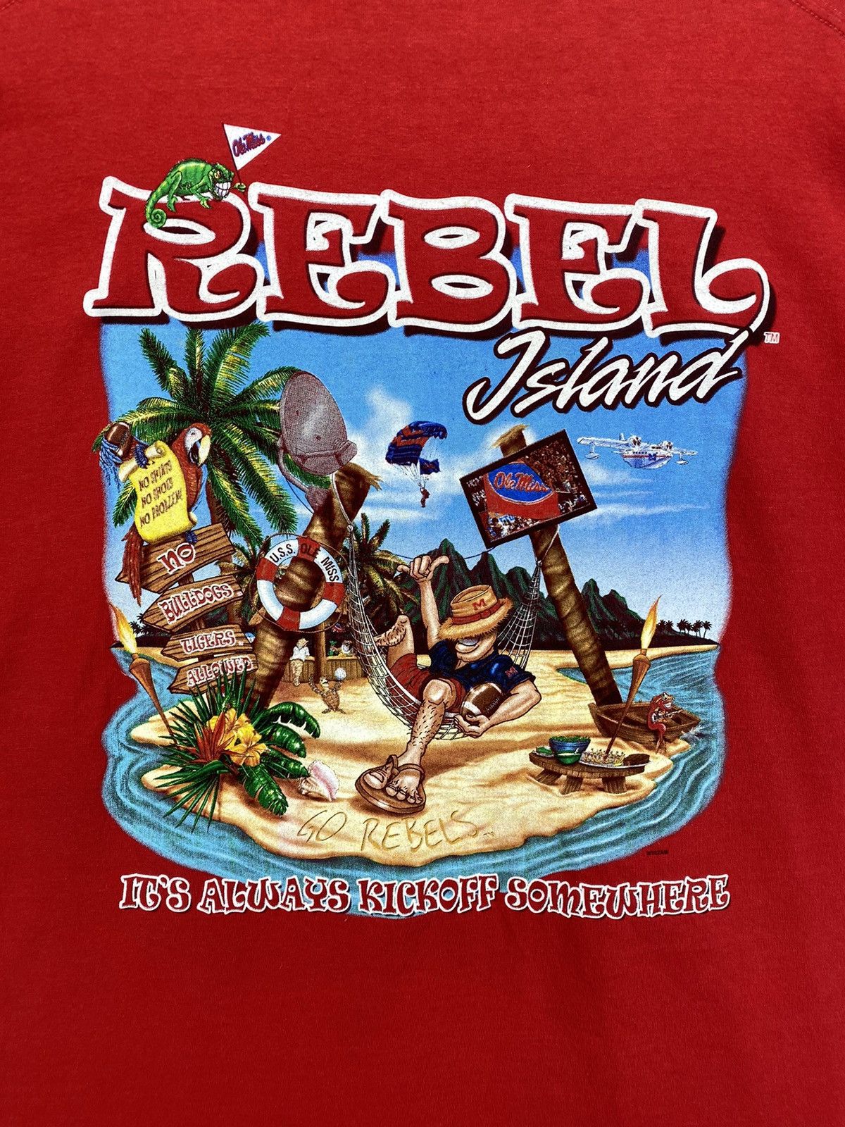Vintage Vintage Y2K Rebel Island Graphic Tees Printed T Shirts Size US XL / EU 56 / 4 - 4 Thumbnail